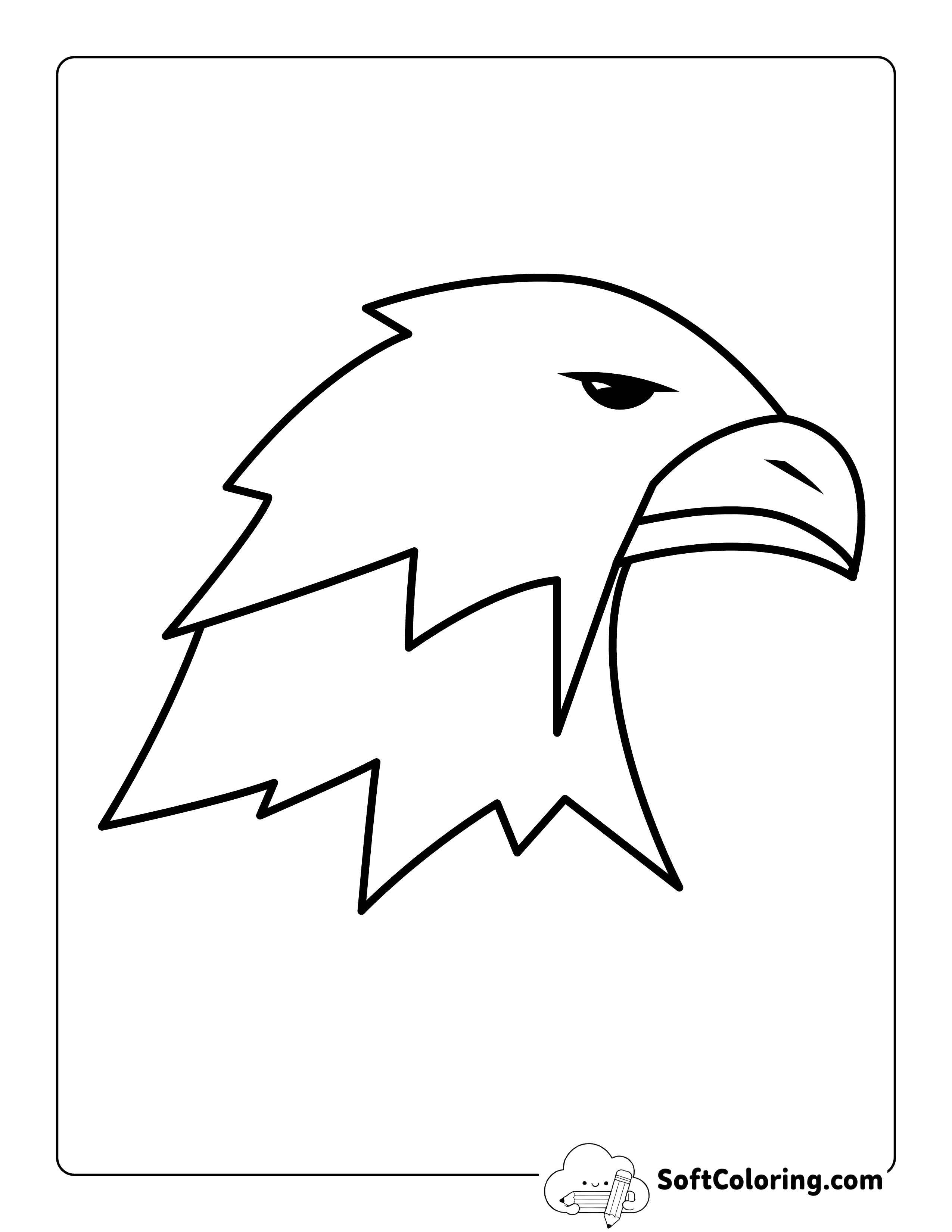 Easy Eagle Coloring Page