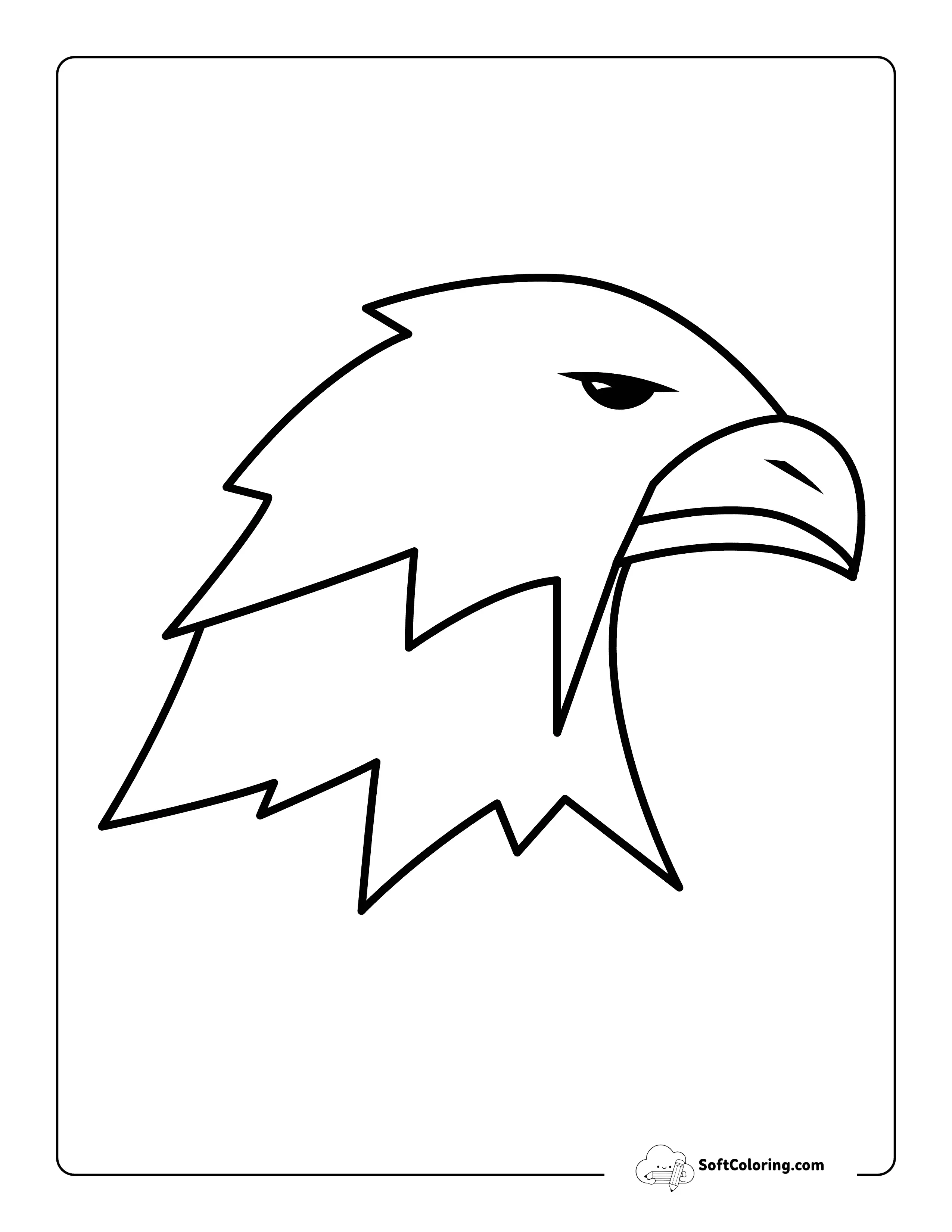 Easy Eagle Coloring Page