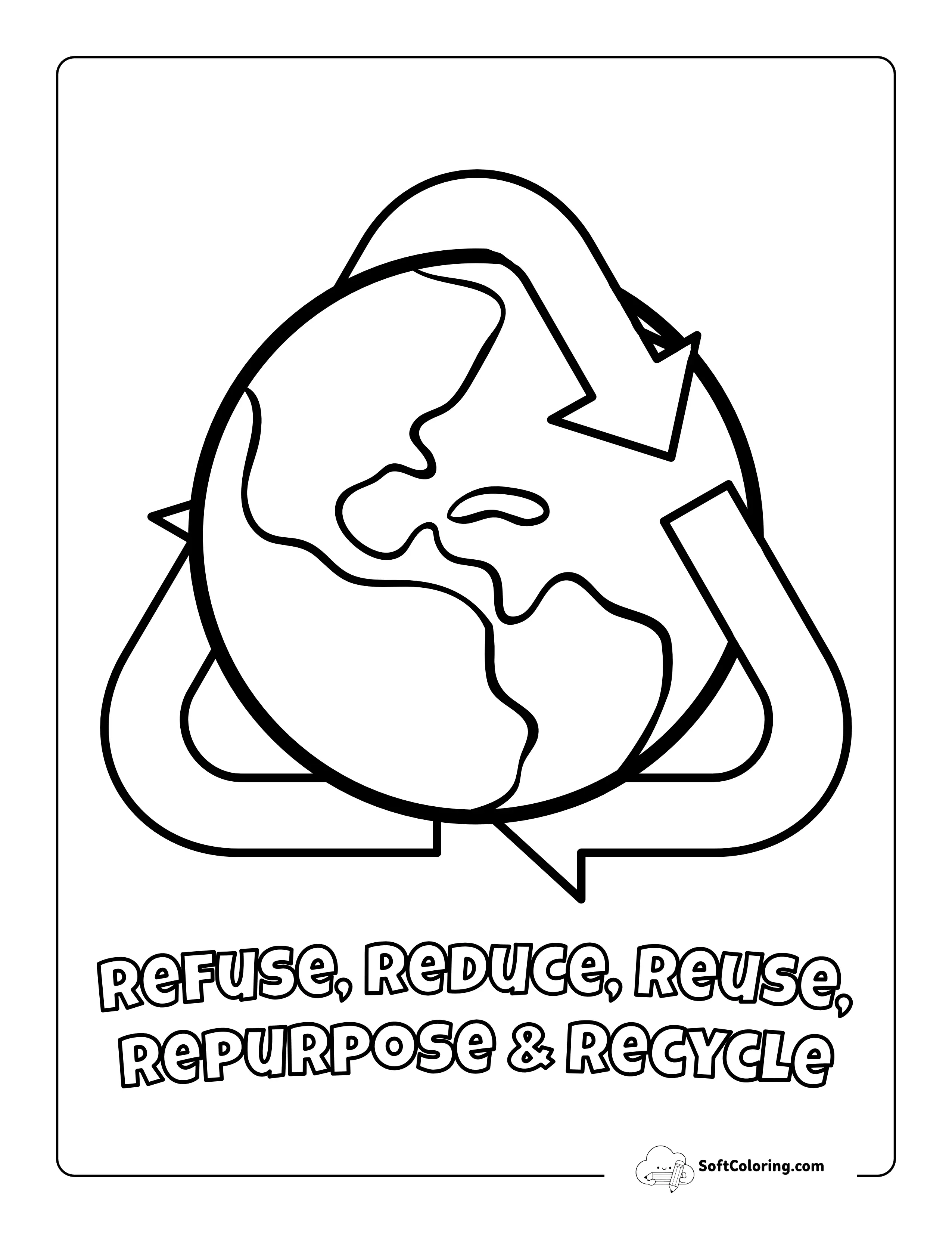 "Refuse, Reduce, Reuse, Repurpose & Recycle" Earth Day Picture