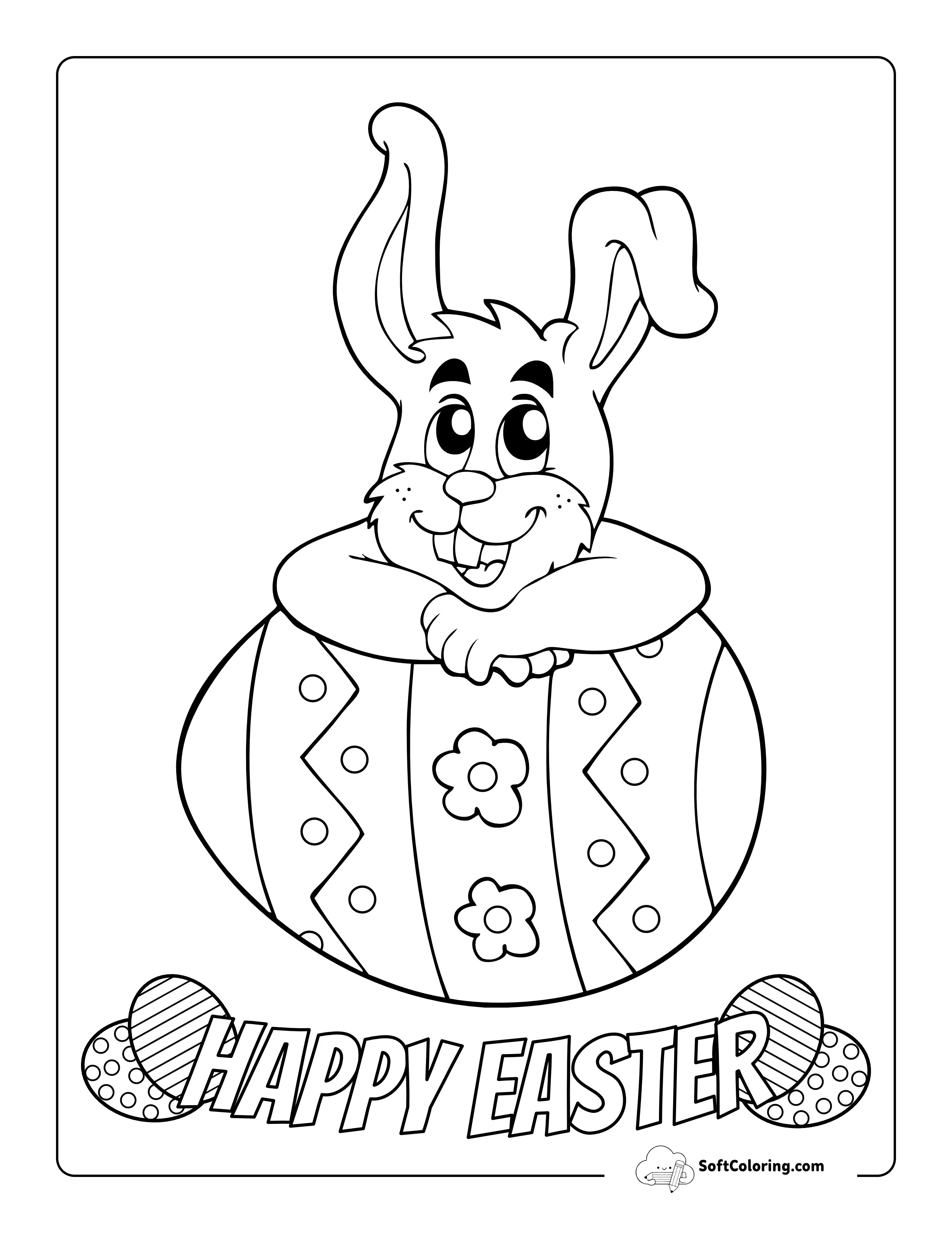 Free Printable Easter Bunny Coloring Sheet For Kids
