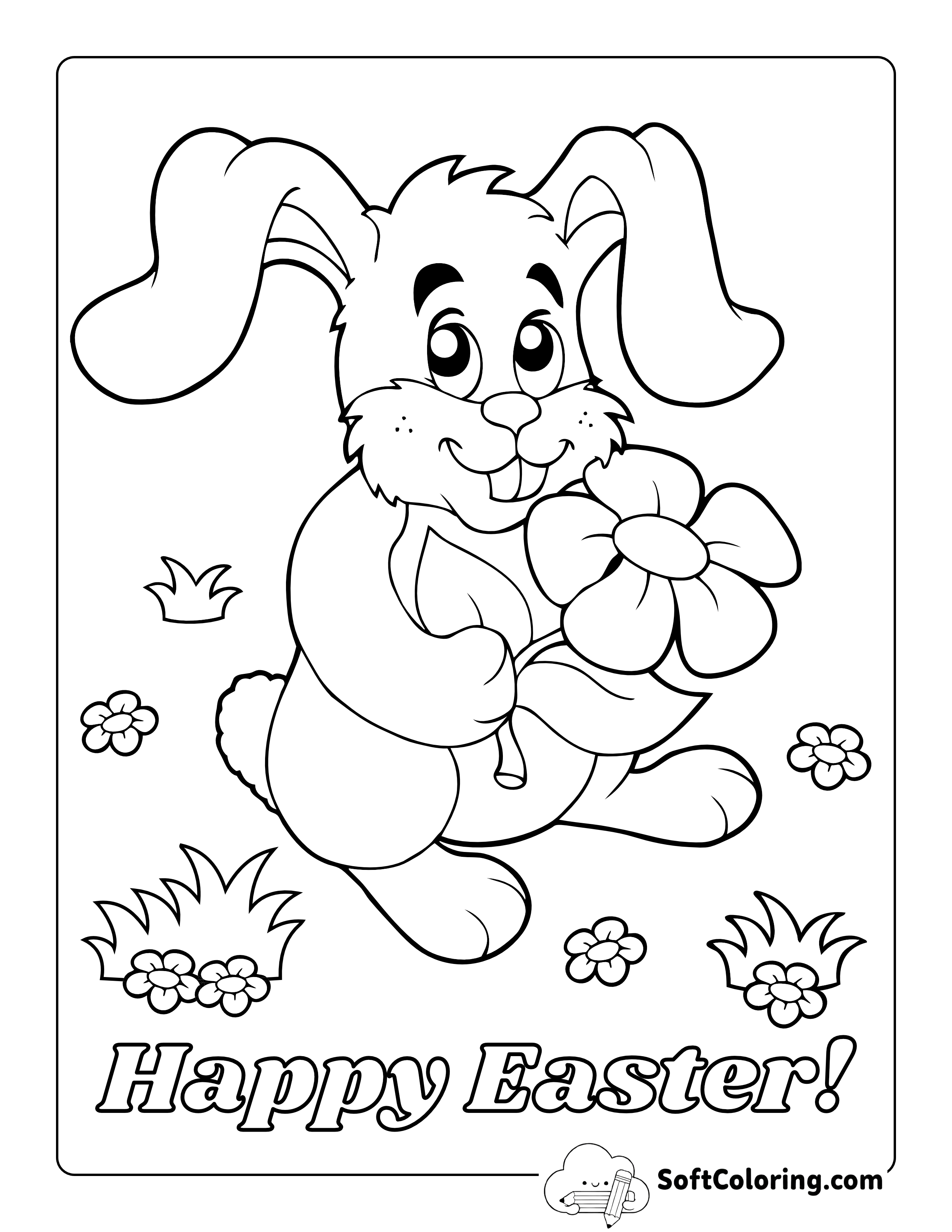 "Happy Easter" Coloring Sheet
