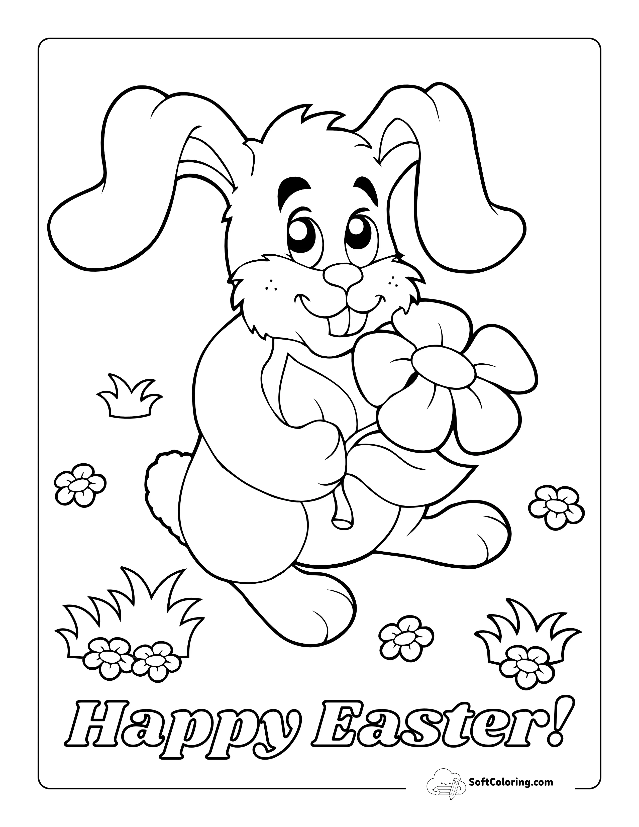 "Happy Easter" Coloring Sheet
