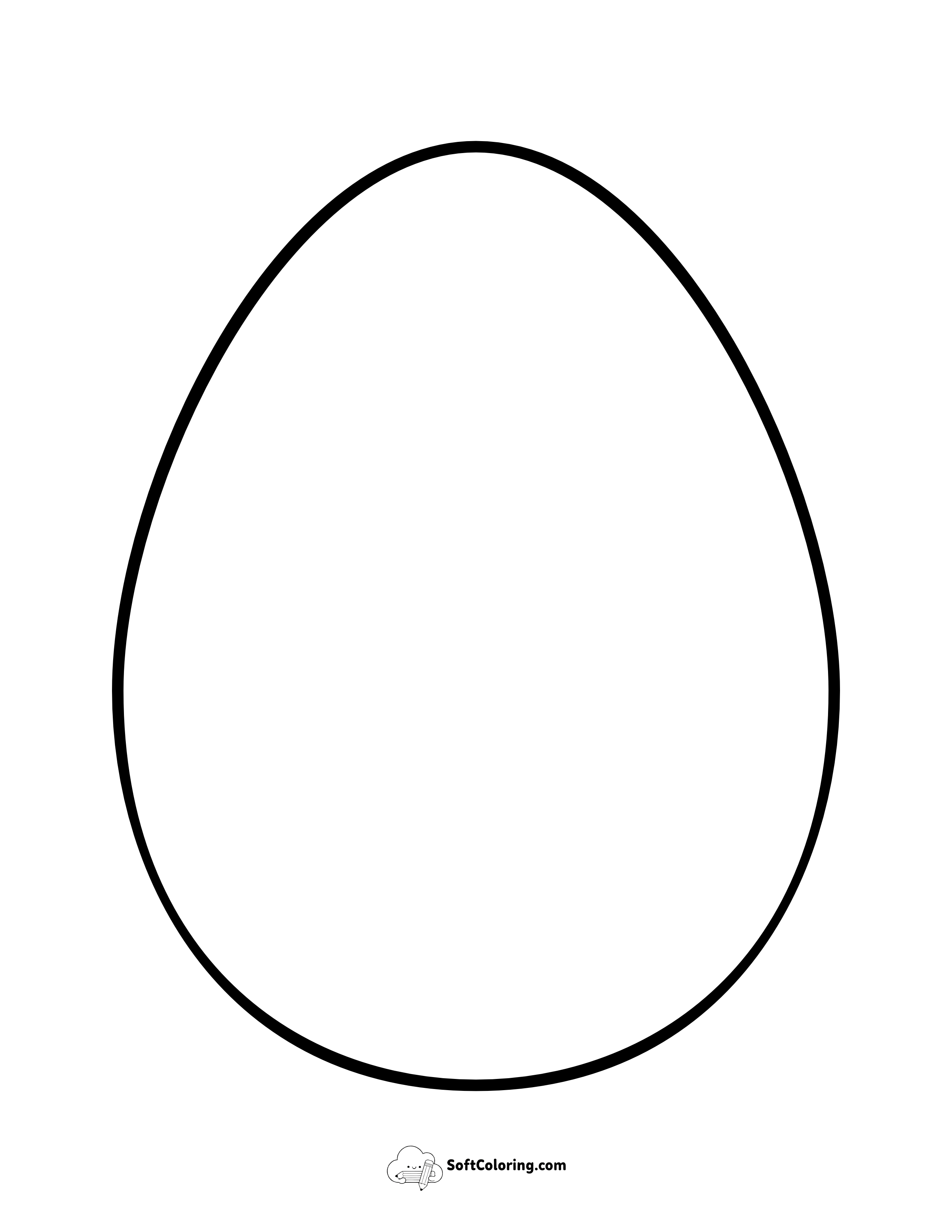 Blank Egg Template Printable - Large