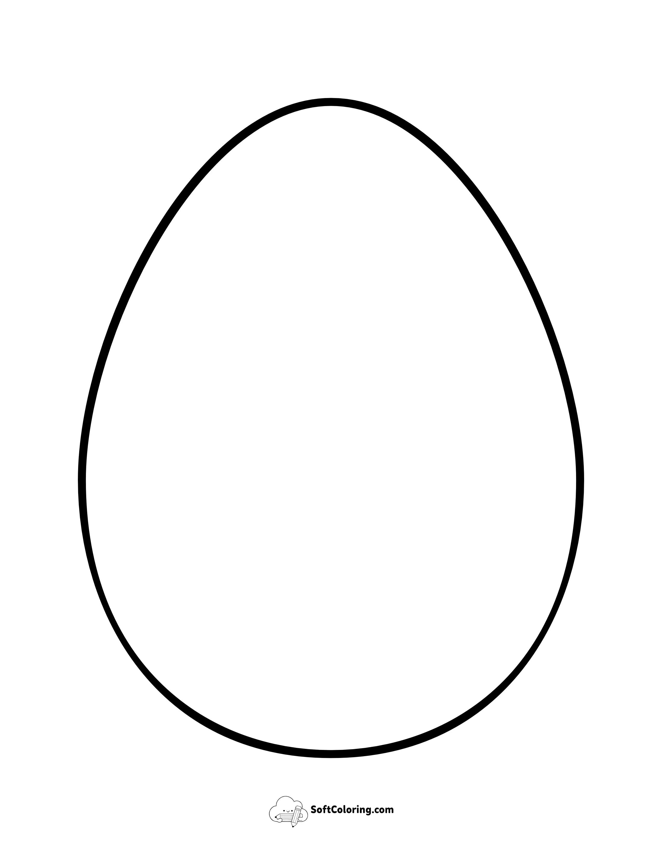 Blank Egg Template Printable - Large