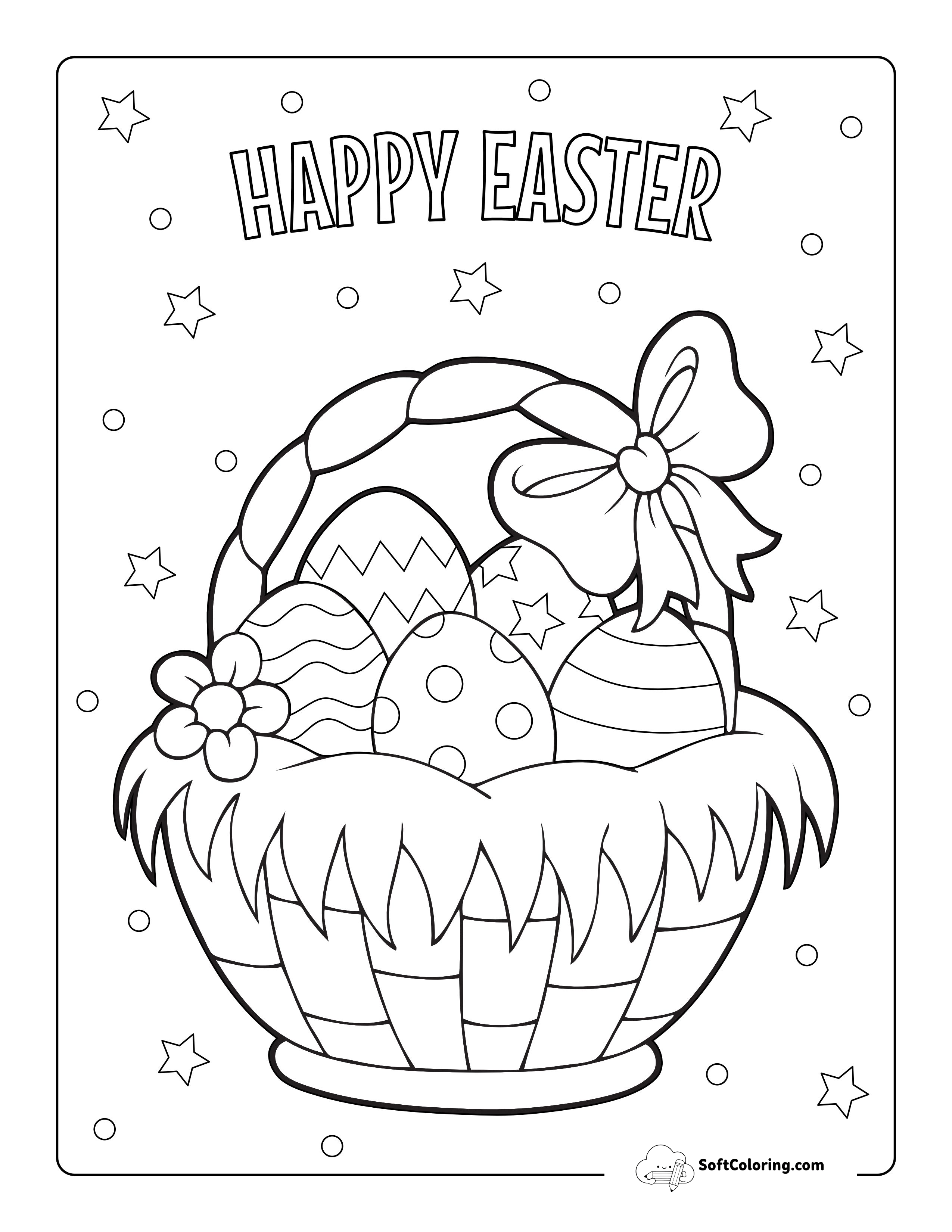 Easter Coloring Page For Kids