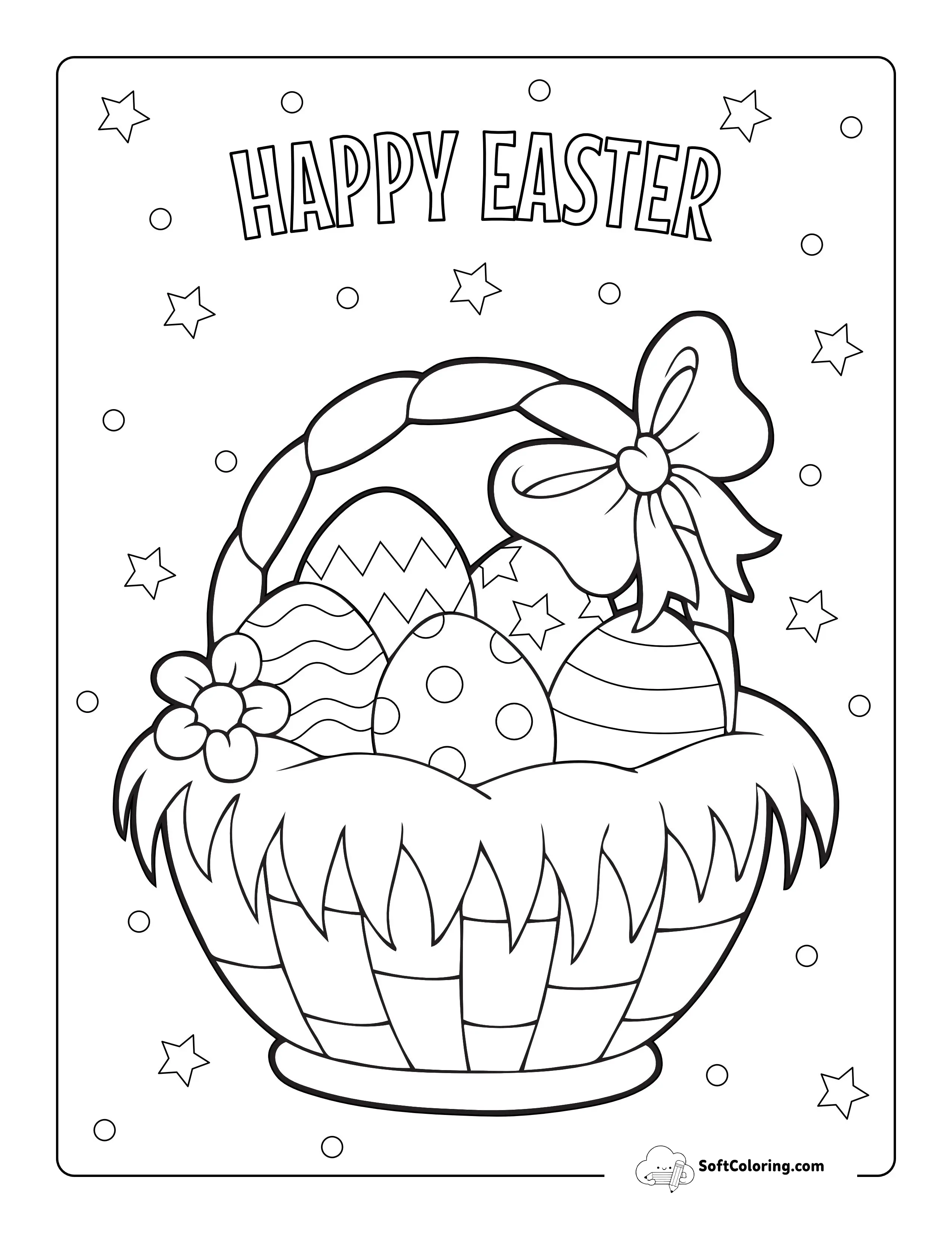 Easter Coloring Page For Kids