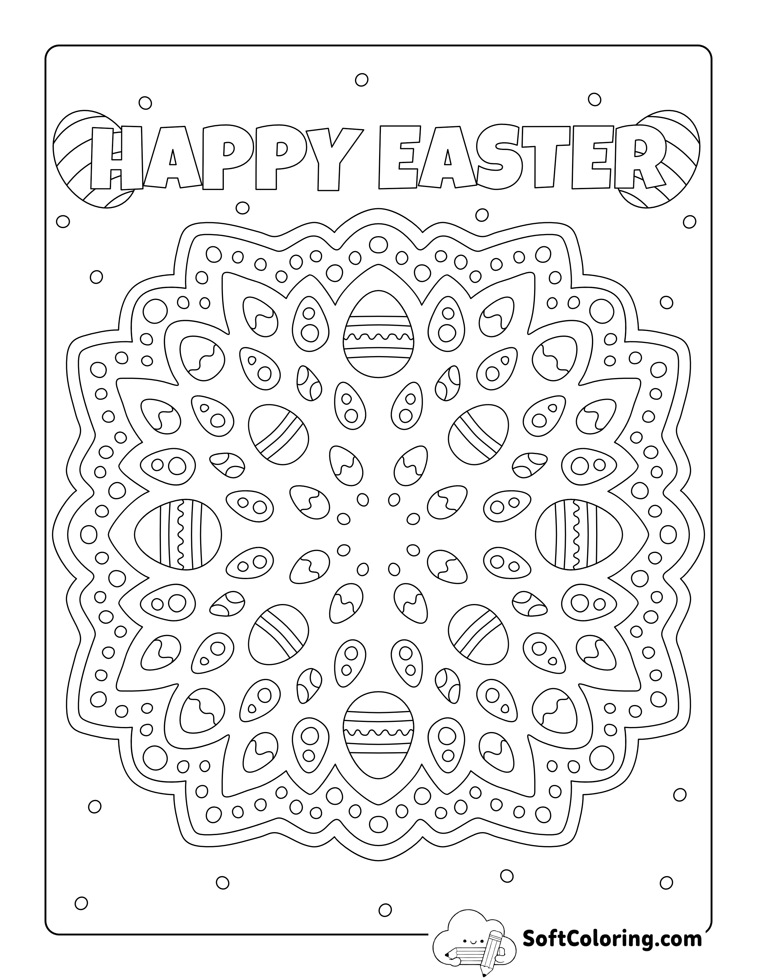 Easter Egg Mandala Coloring Sheet