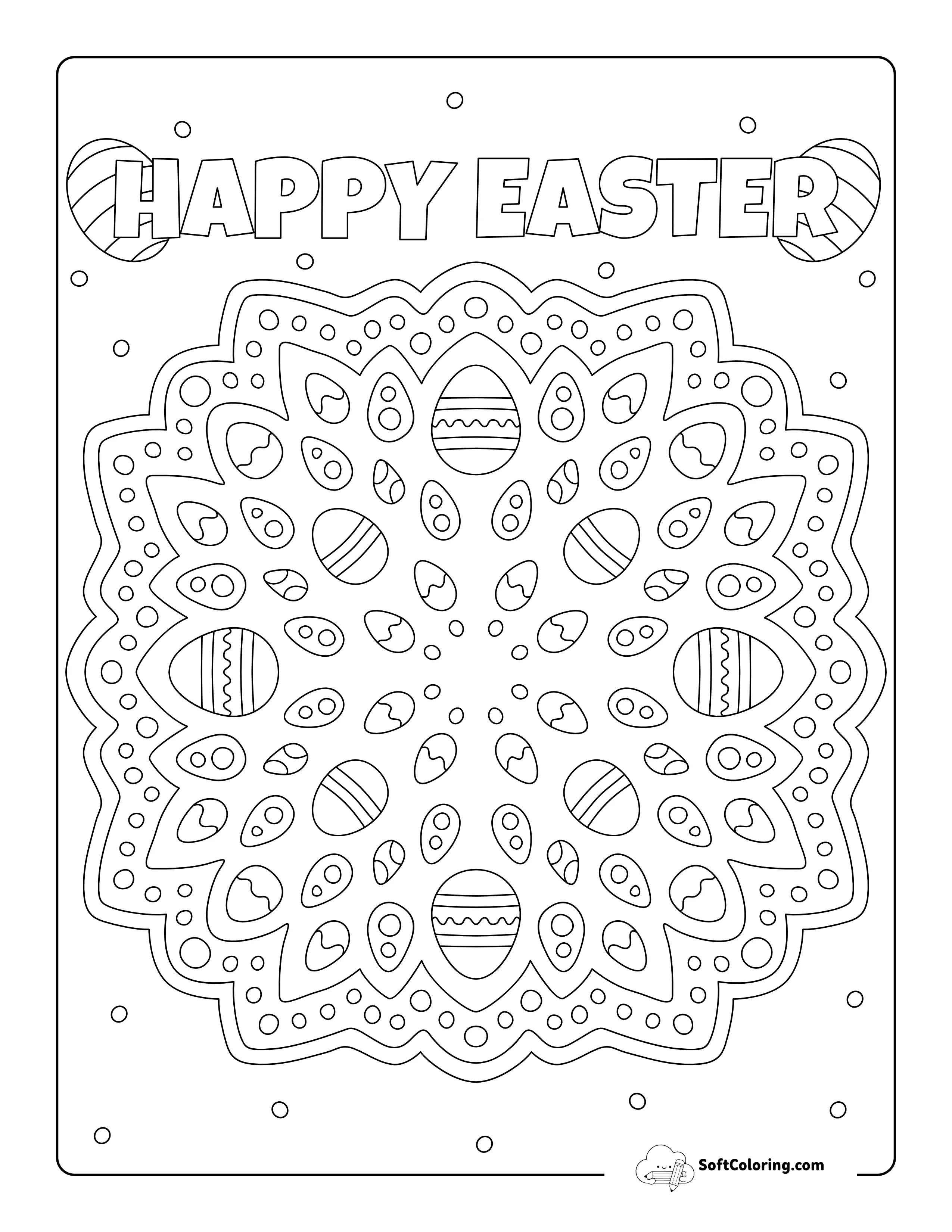 Easter Egg Mandala Coloring Sheet