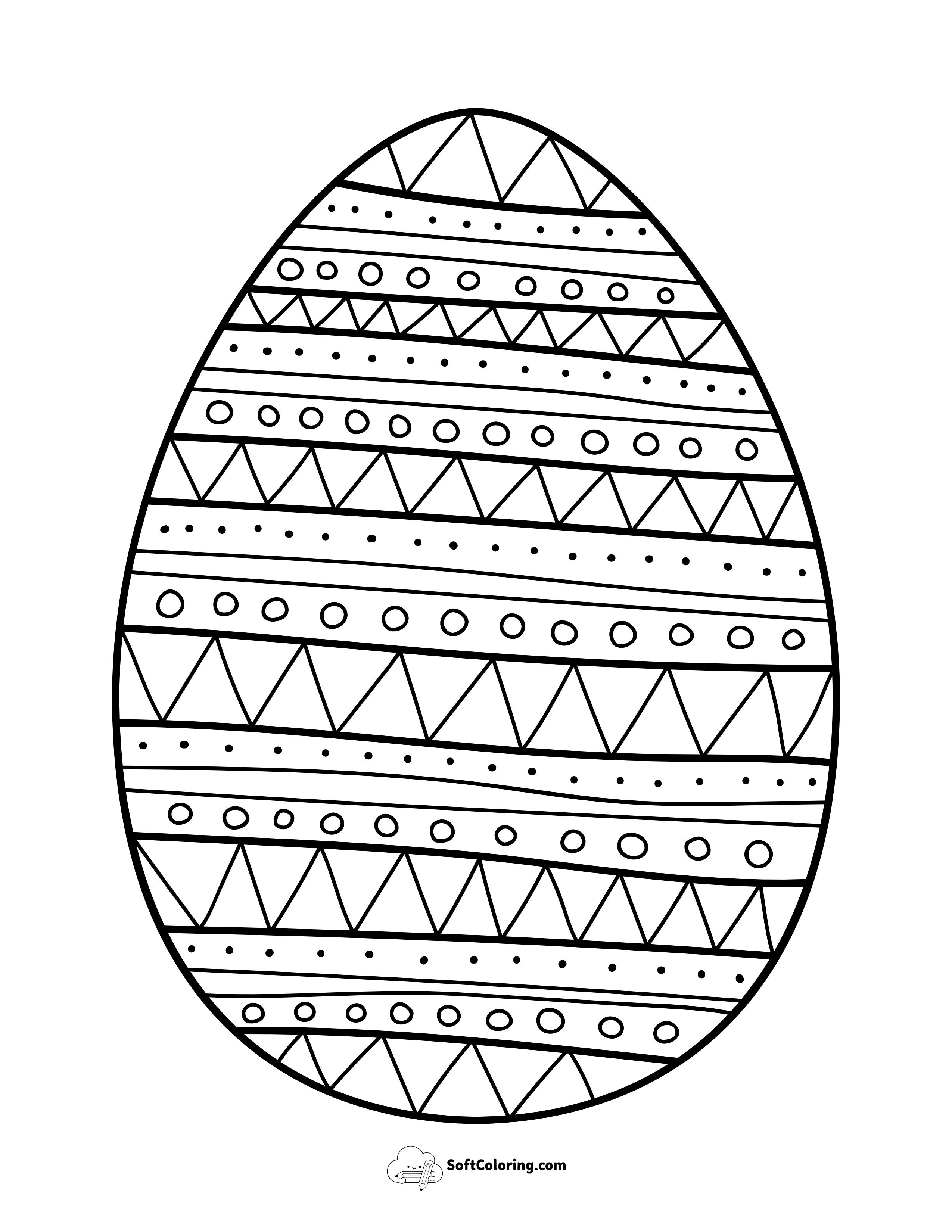 Large Easter Egg Printable Template
