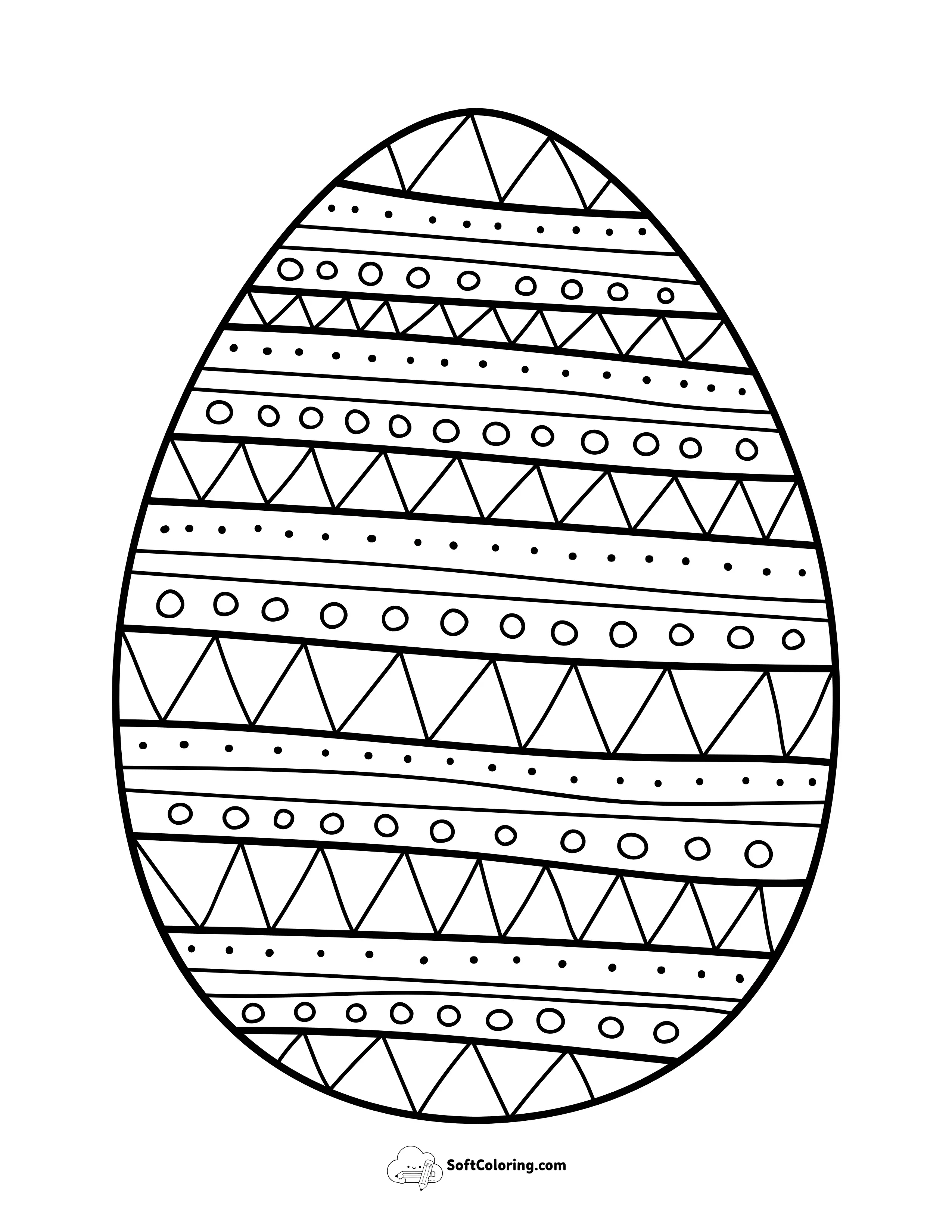 Large Easter Egg Printable Template