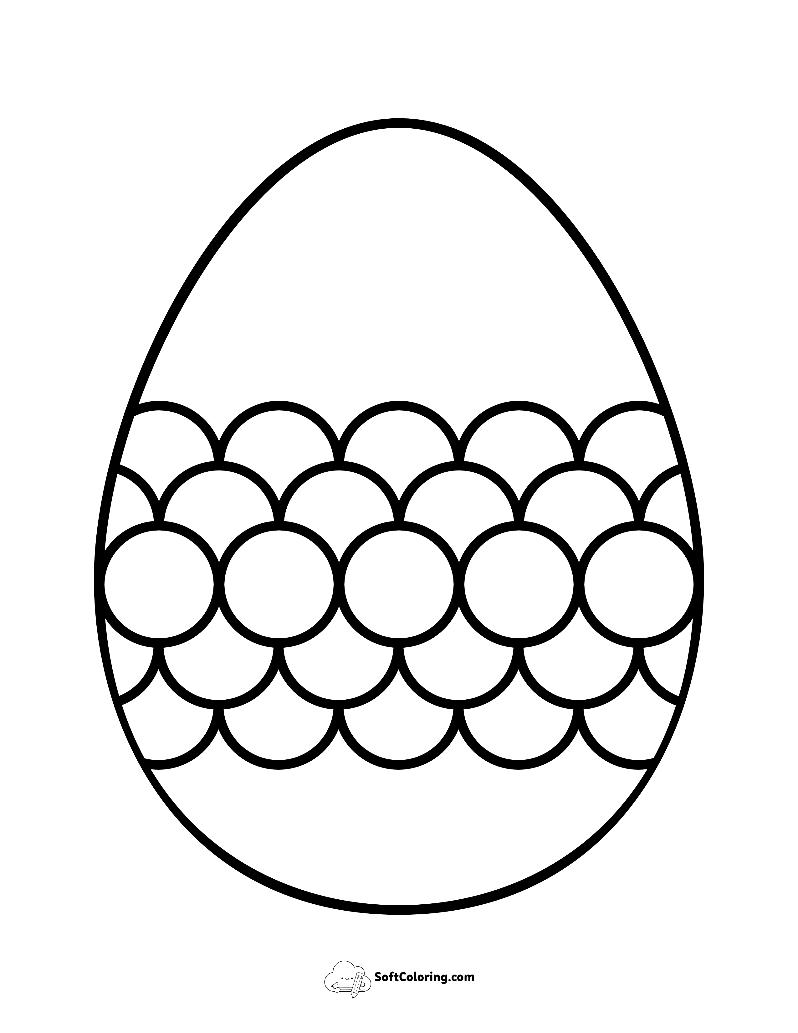 Easter Egg Template For Kids - Large