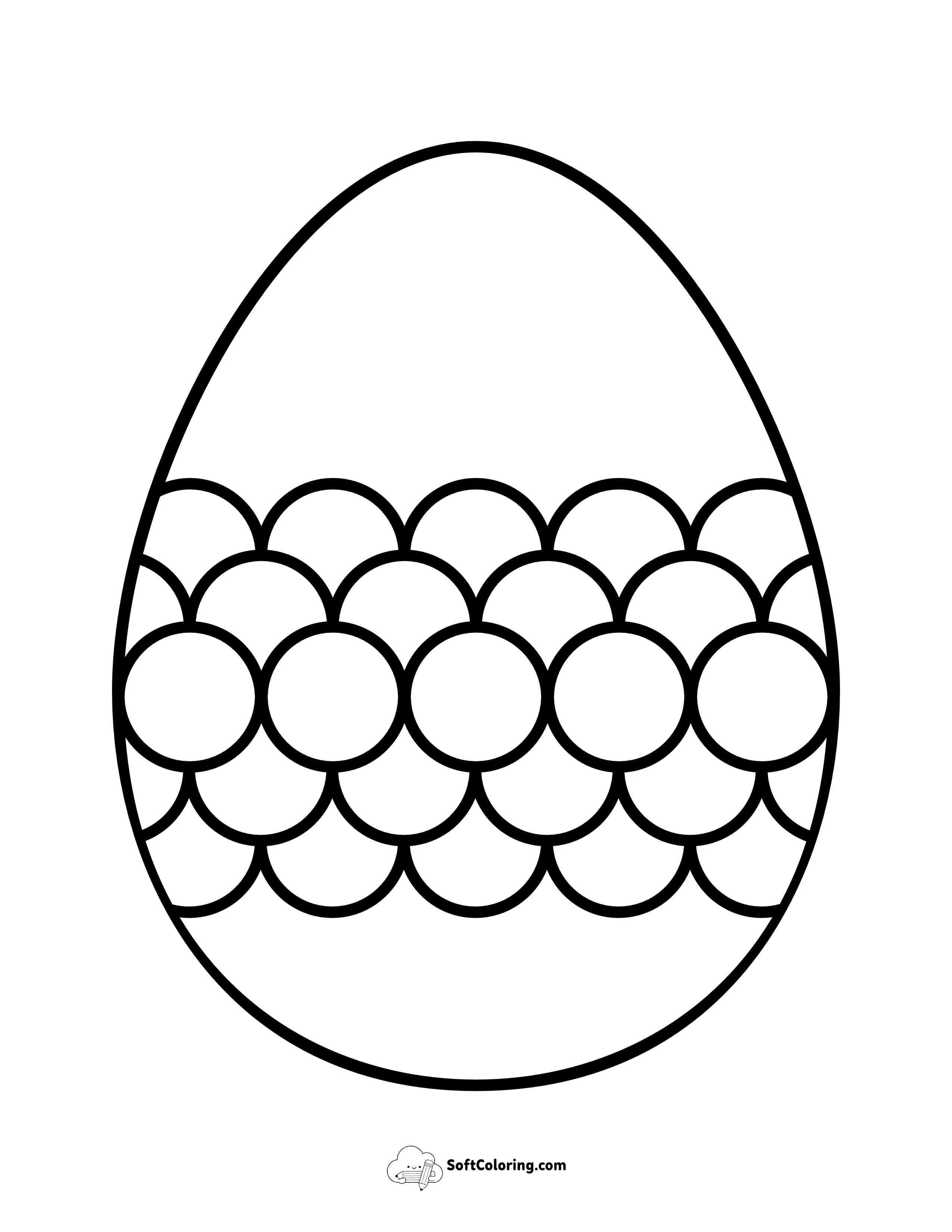 Easter Egg Template For Kids - Large