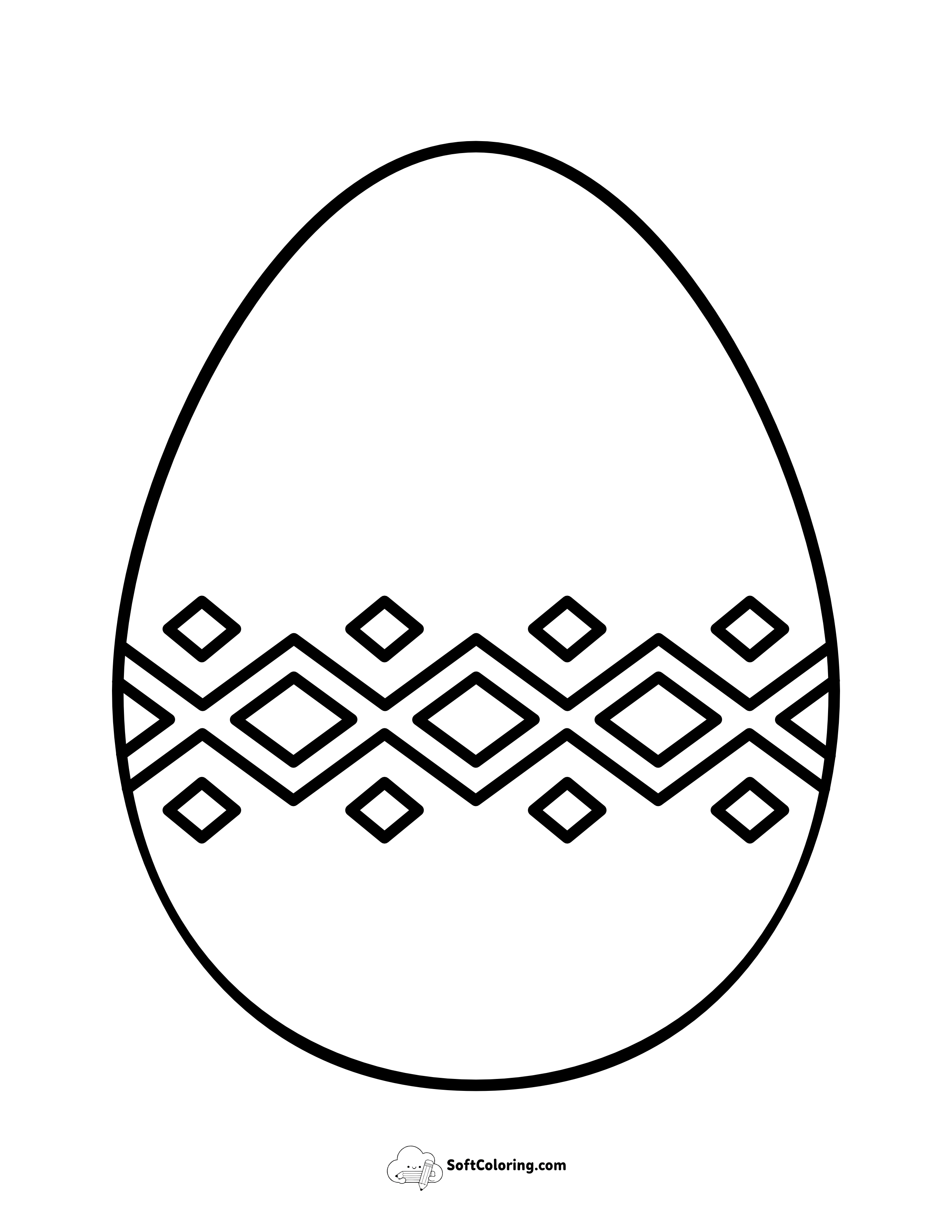 Simple Easter Egg Coloring Sheet