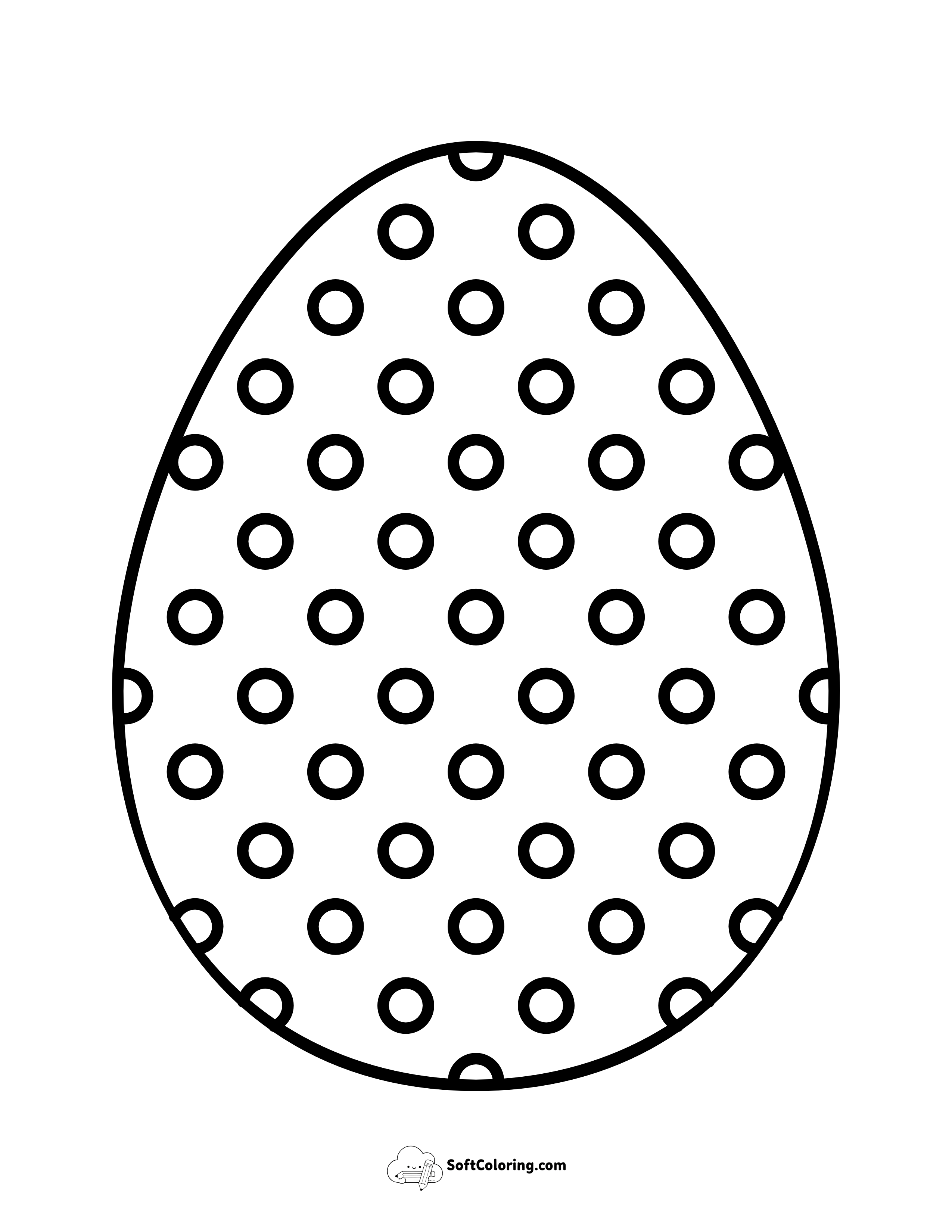 Large Easter Egg Template To Color