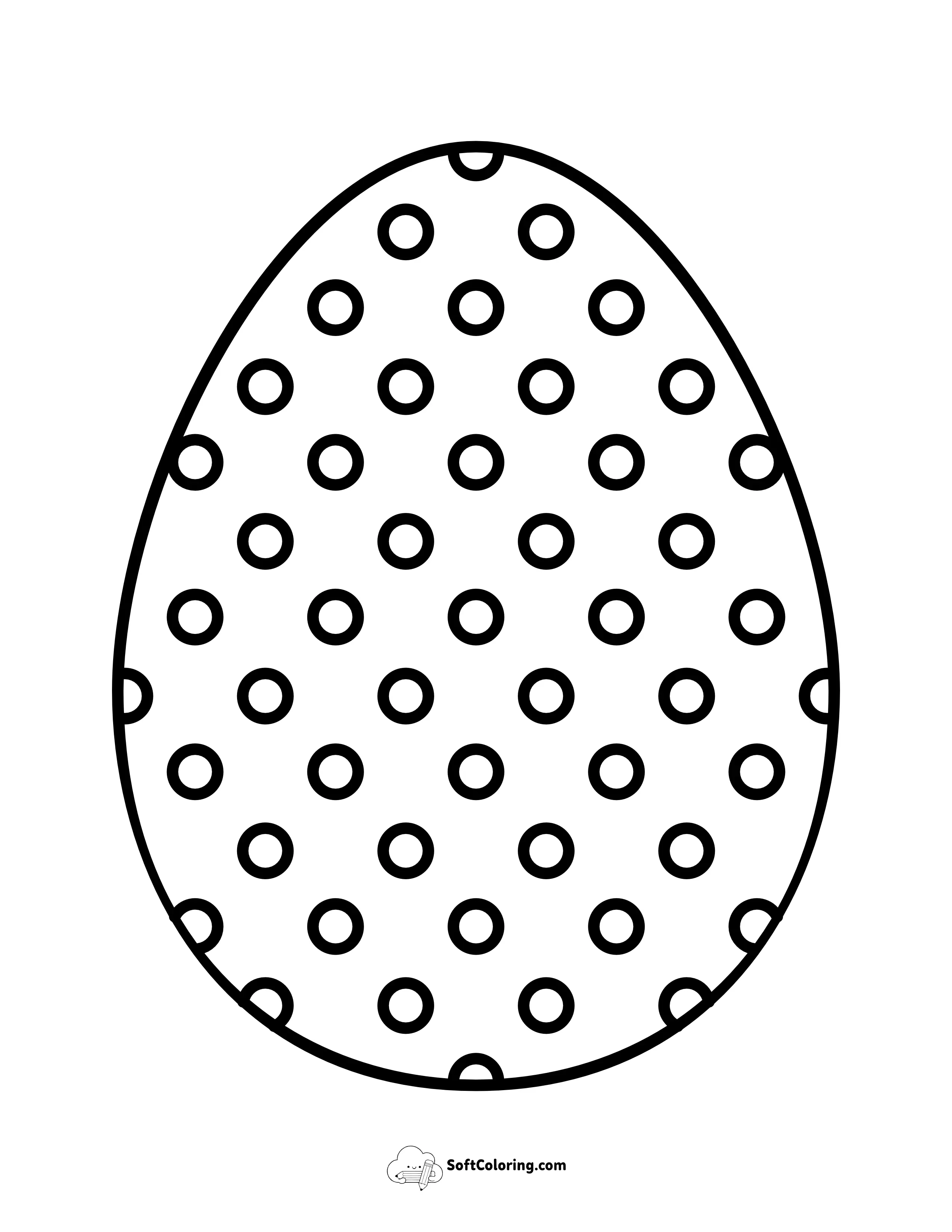 Large Easter Egg Template To Color