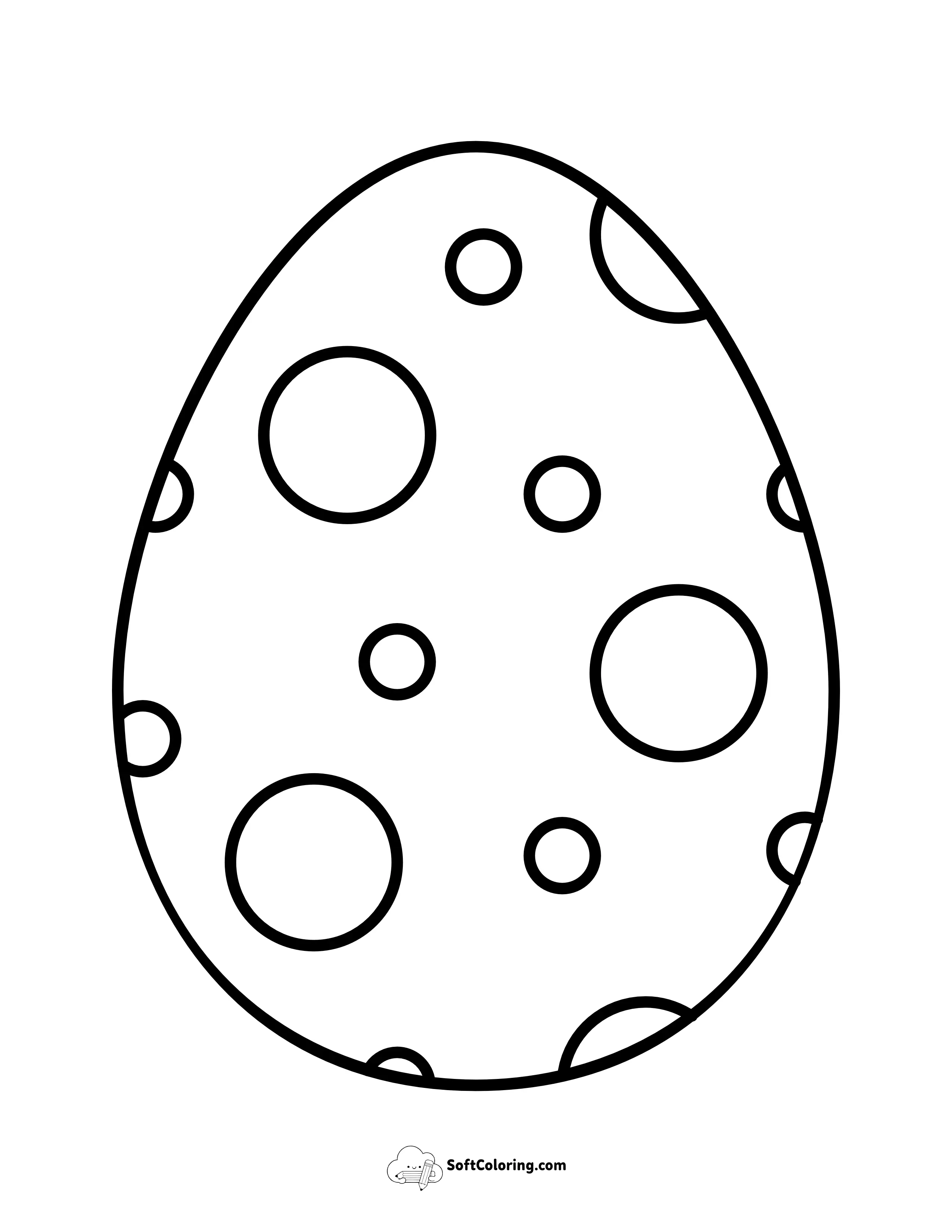 Large Easter Egg Template For Preschoolers