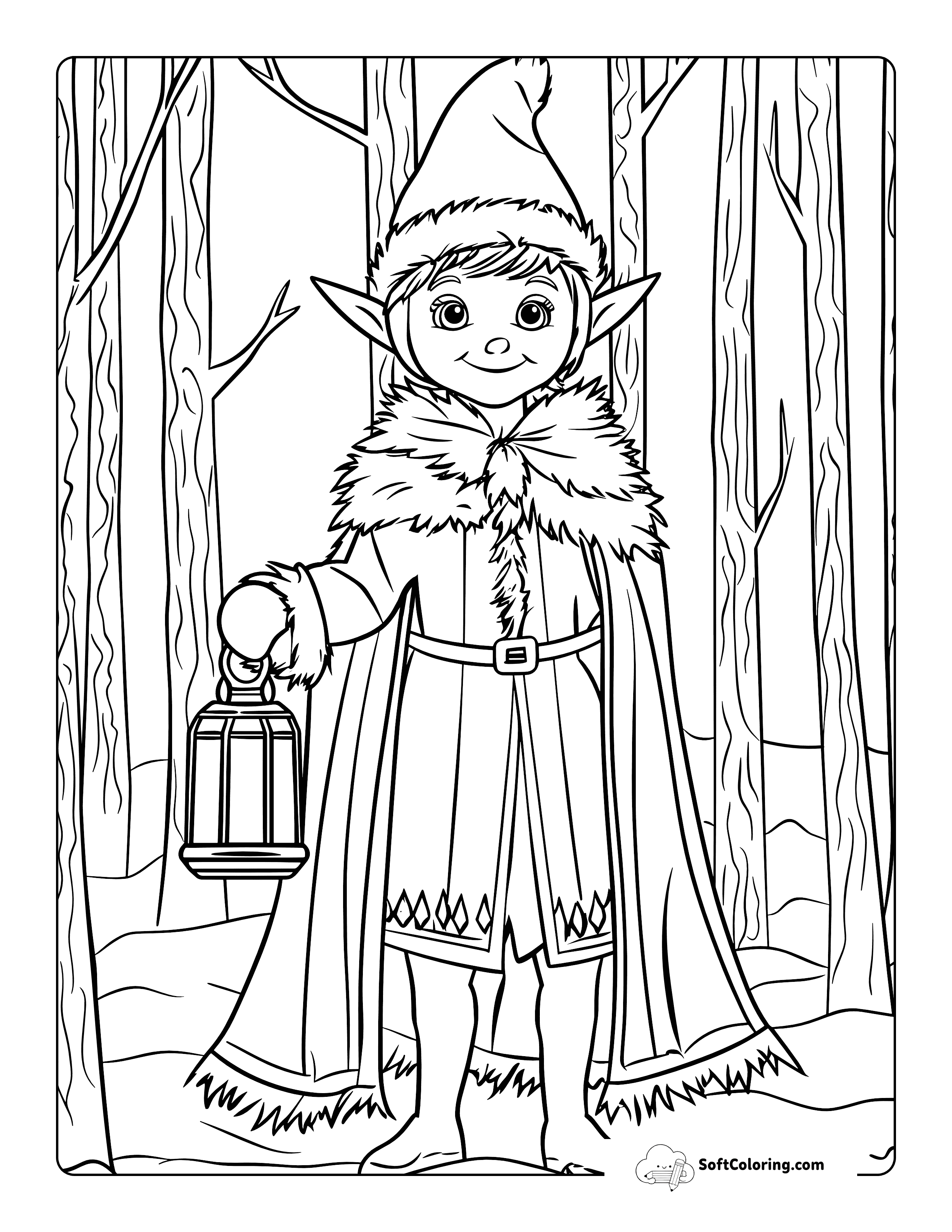 *New* Detailed Forest Elf Coloring Sheet