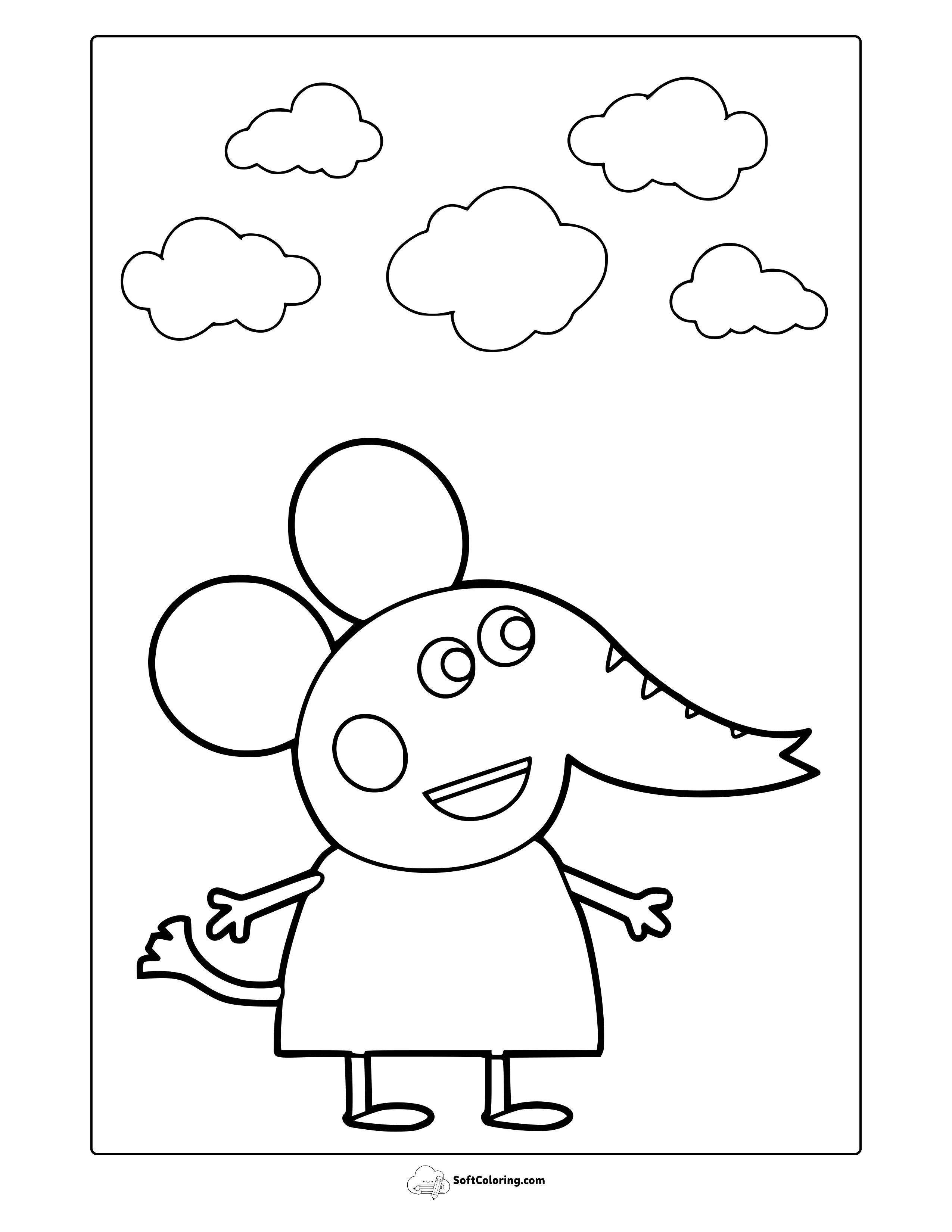 Emily The Elephant Coloring Page