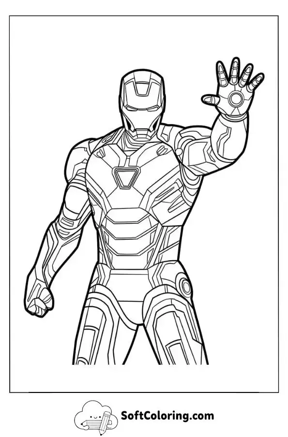 Iron Man Endgame Coloring Page
