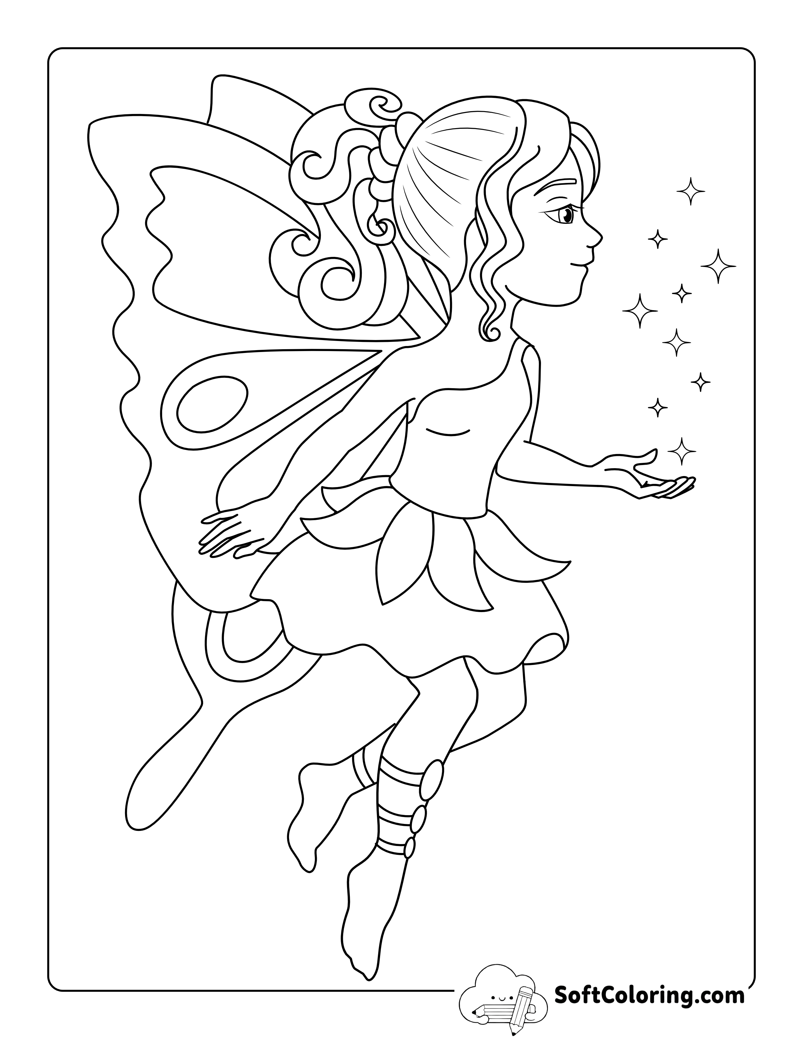 Butterfly Fairy Picture for Kids