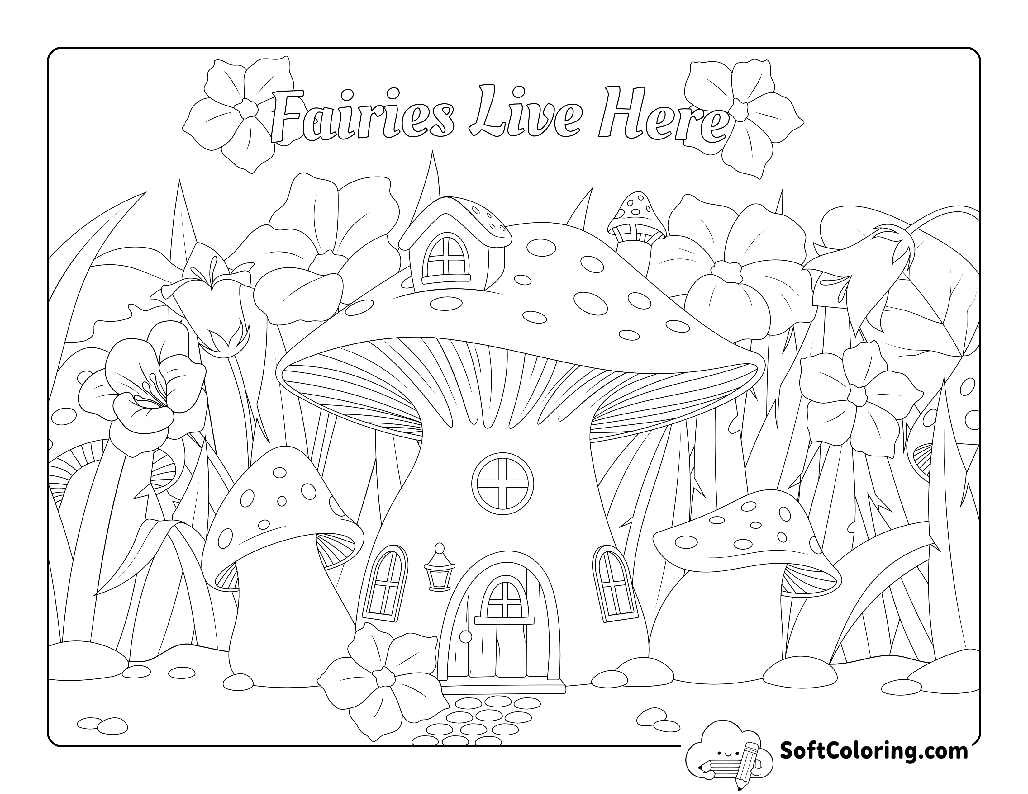 "Fairies Live Here" Printable Fairy