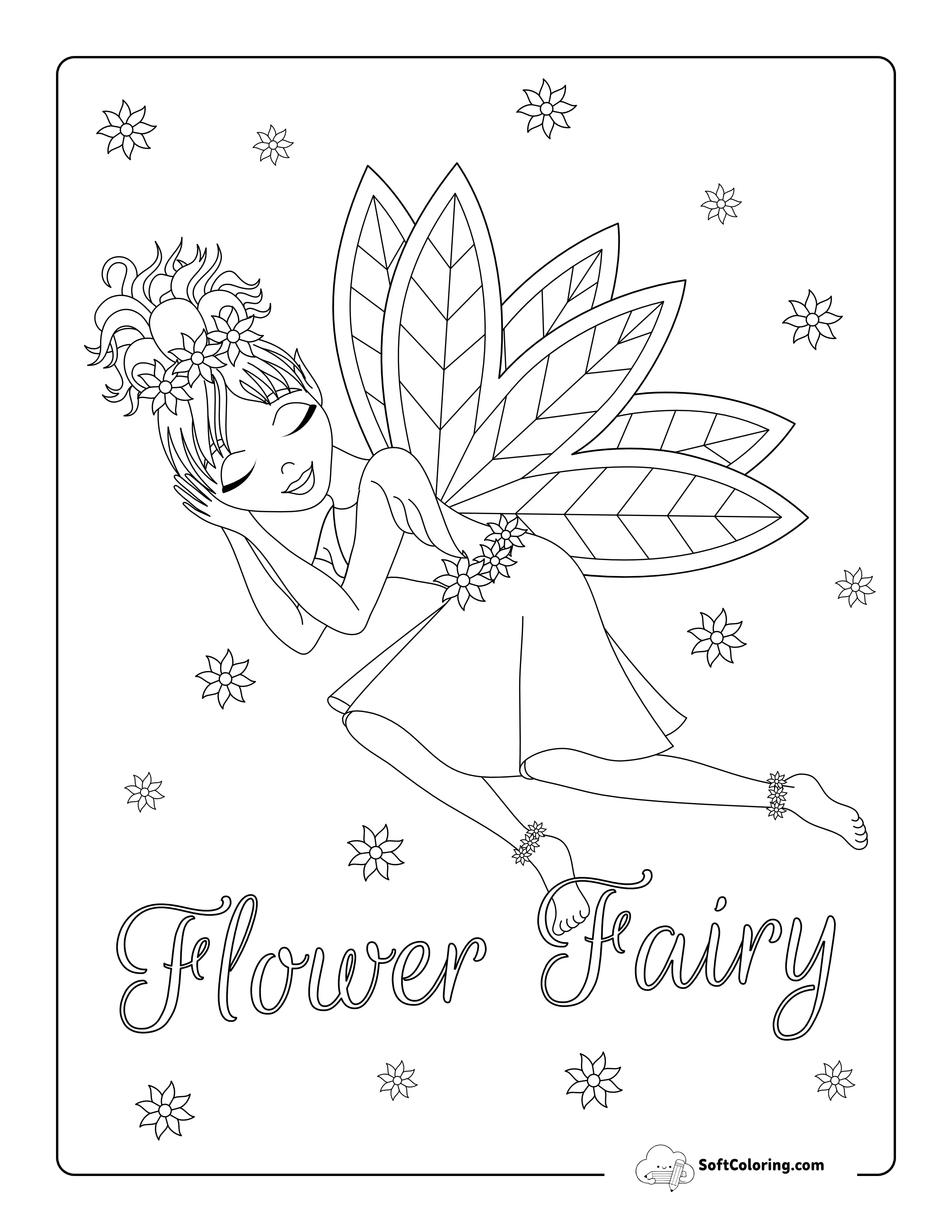 Flower Fairy For Coloring