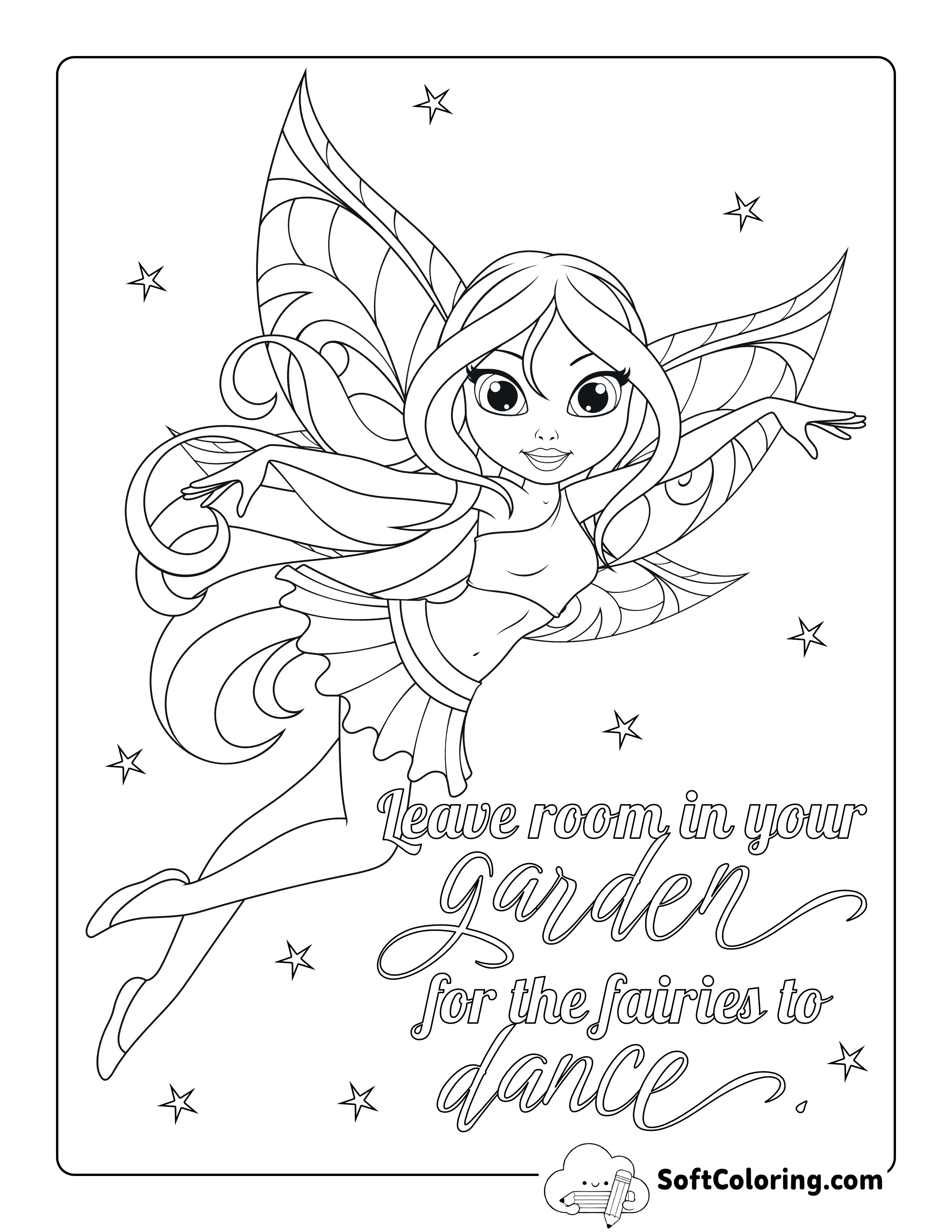 "Leave Room in Your Garden" Free Fairy Template