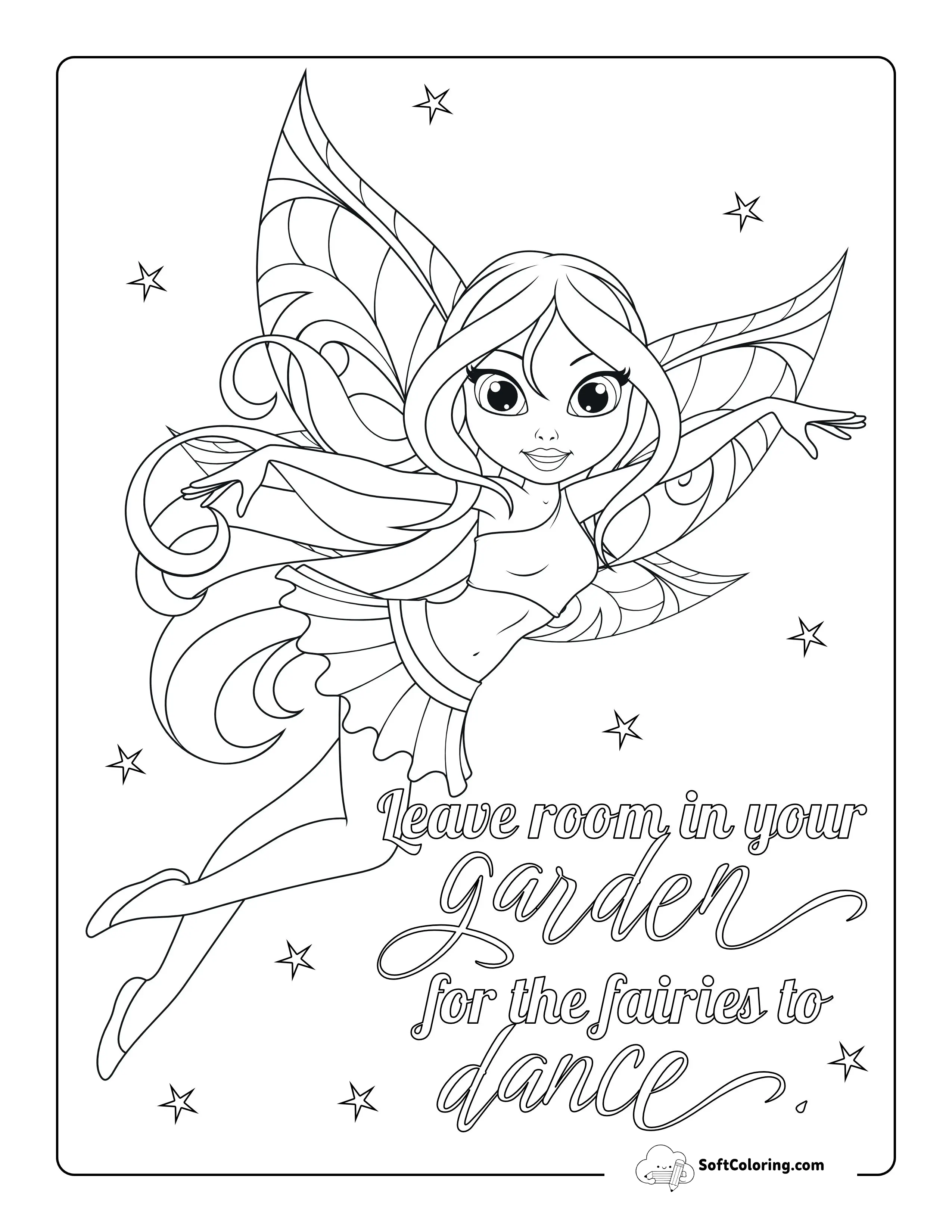 "Leave Room In Your Garden" Free Fairy Template