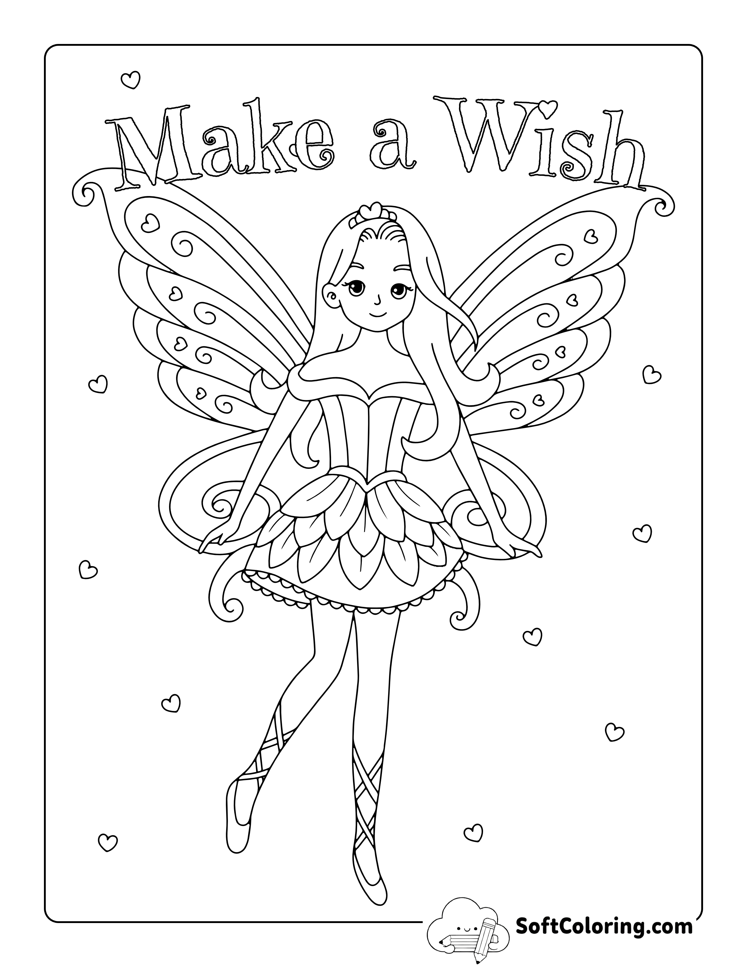 "Make a Wish" Fairy Printout