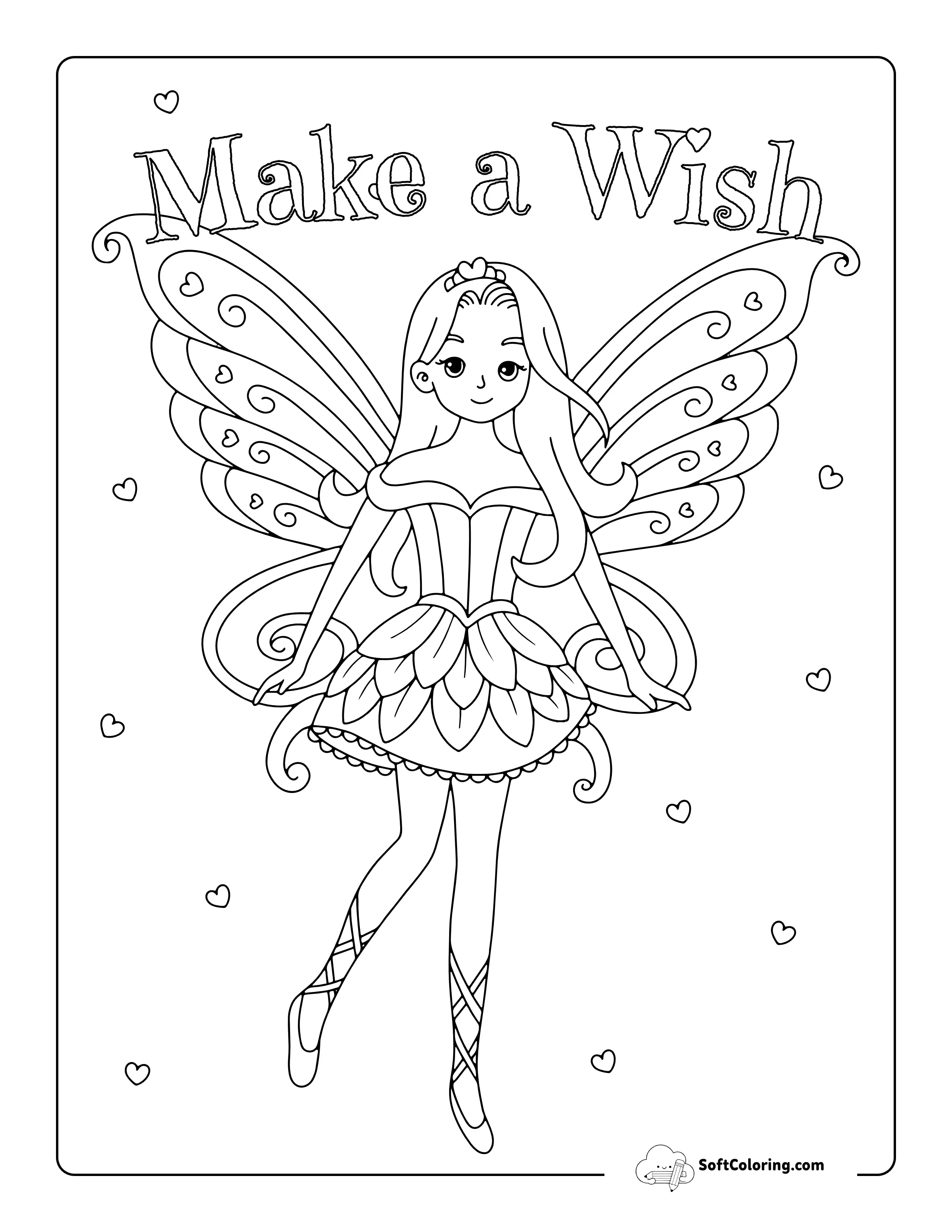 "Make A Wish" Fairy Printout