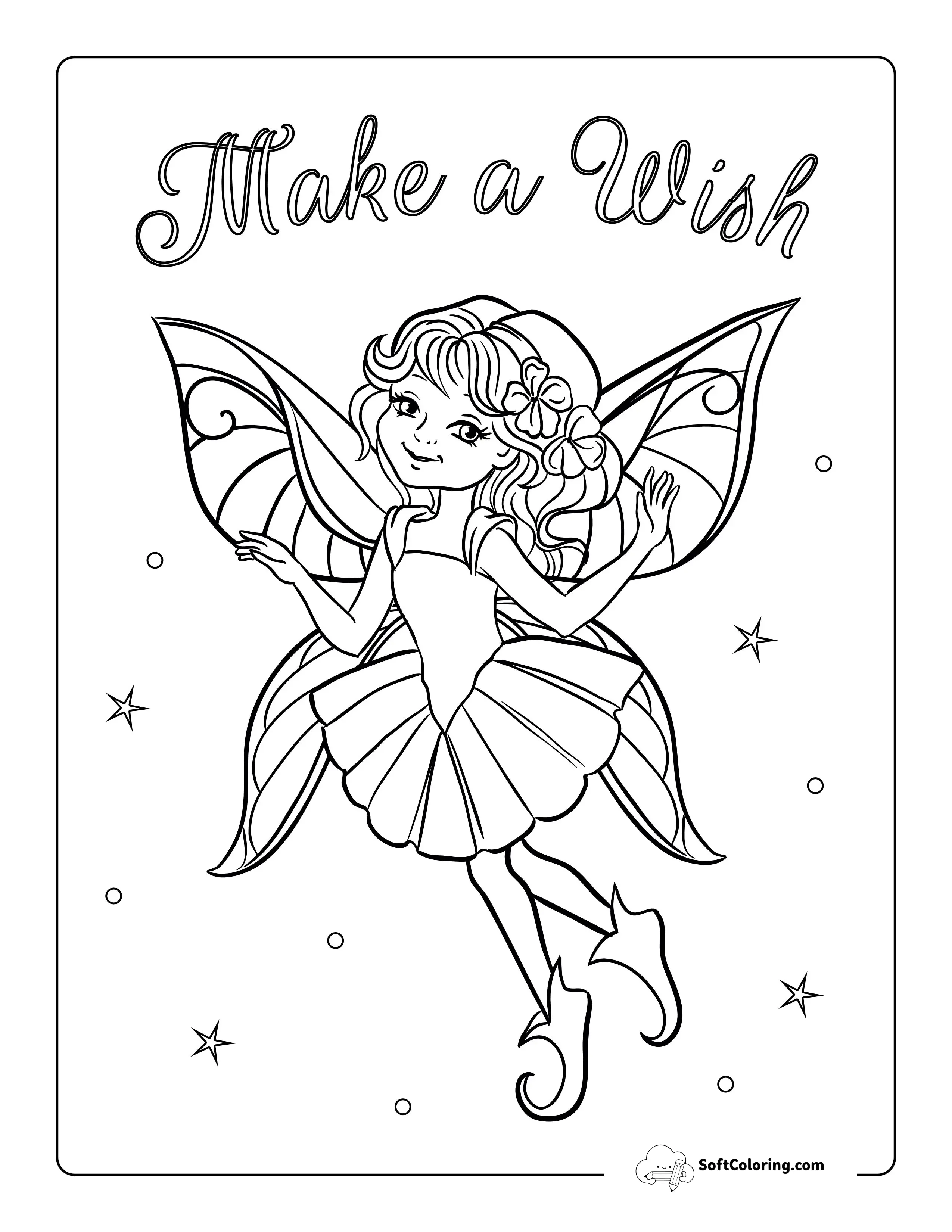 "Make A Wish" Coloring Printout