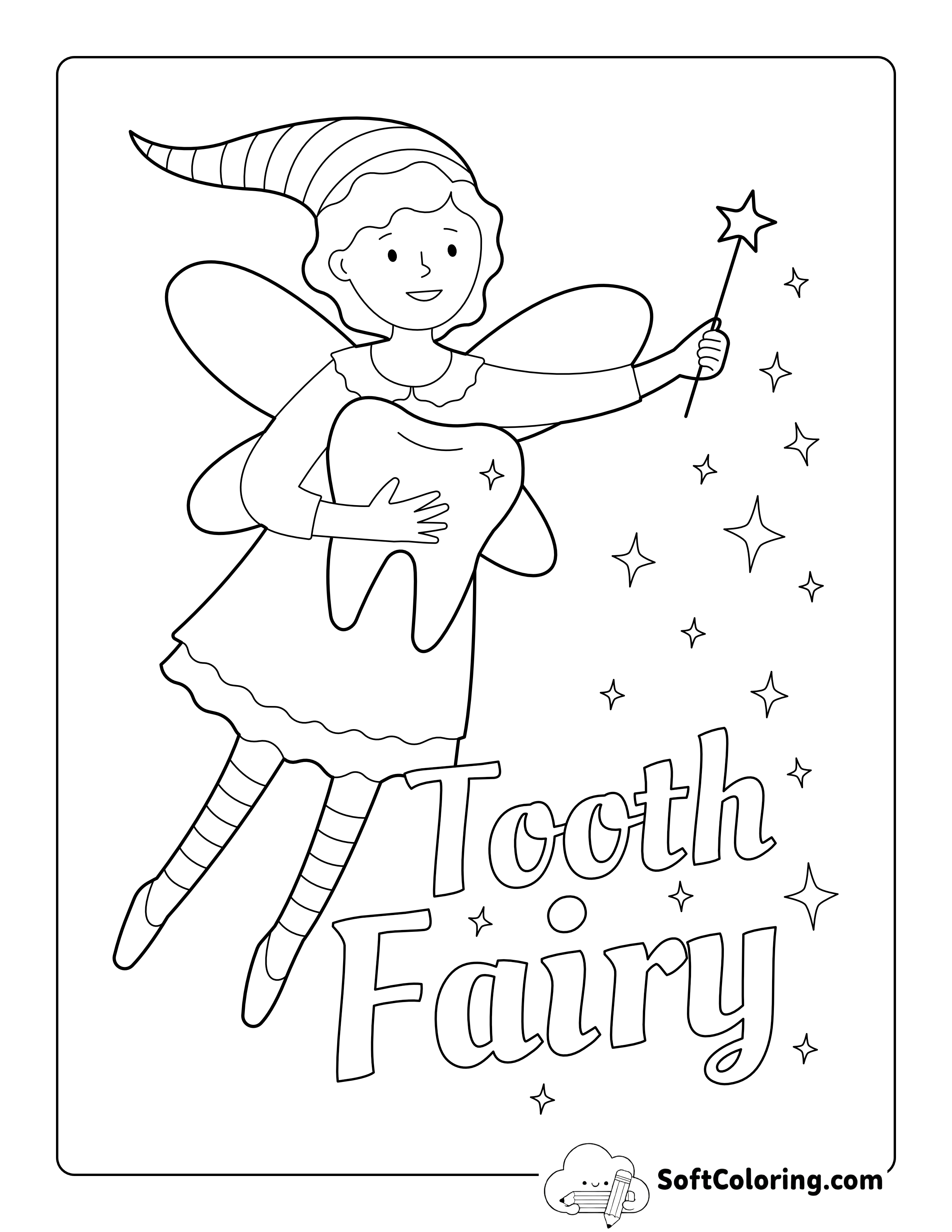 Tooth Fairy Coloring Page