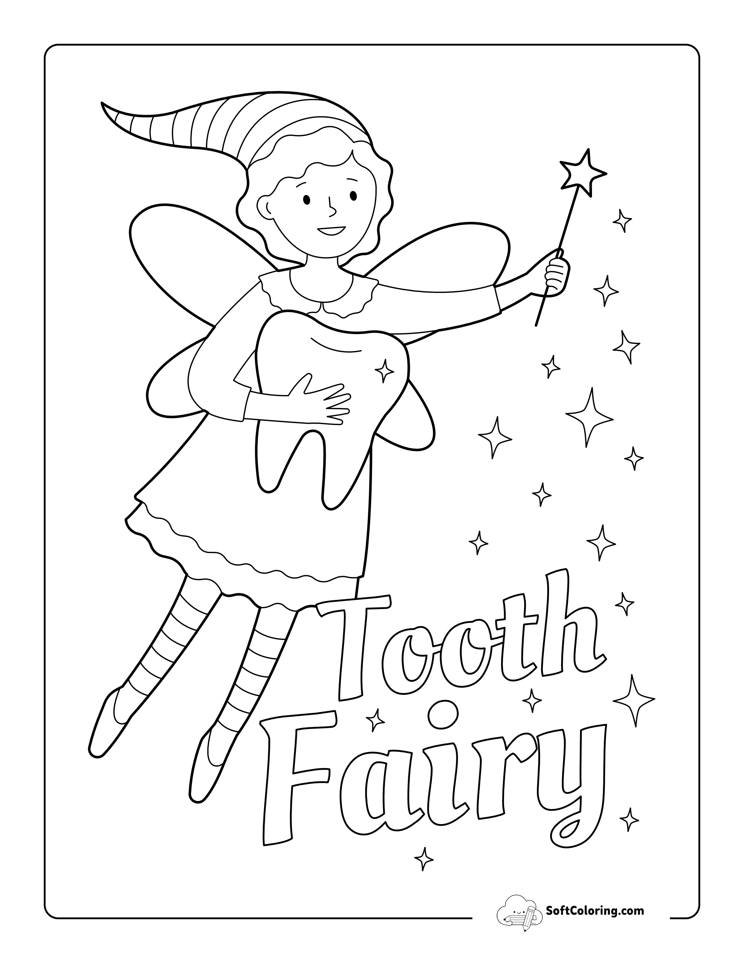 Tooth Fairy Coloring Page