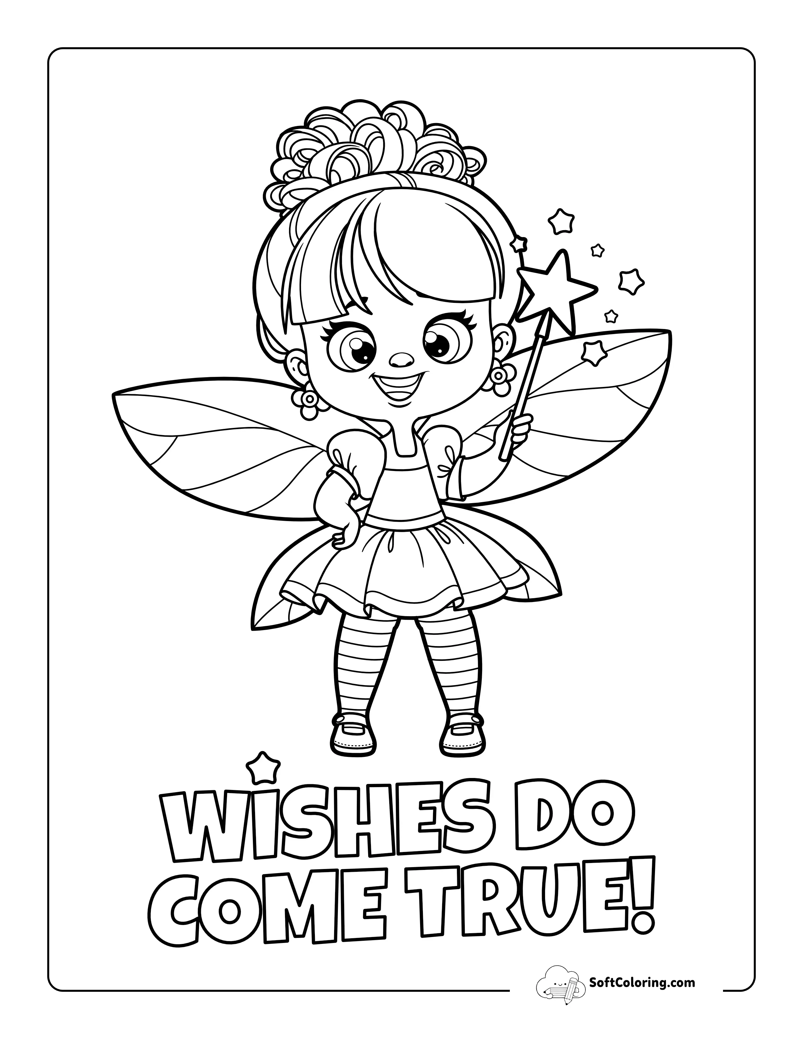 "Wishes Do Come True" Printable Fairy Template