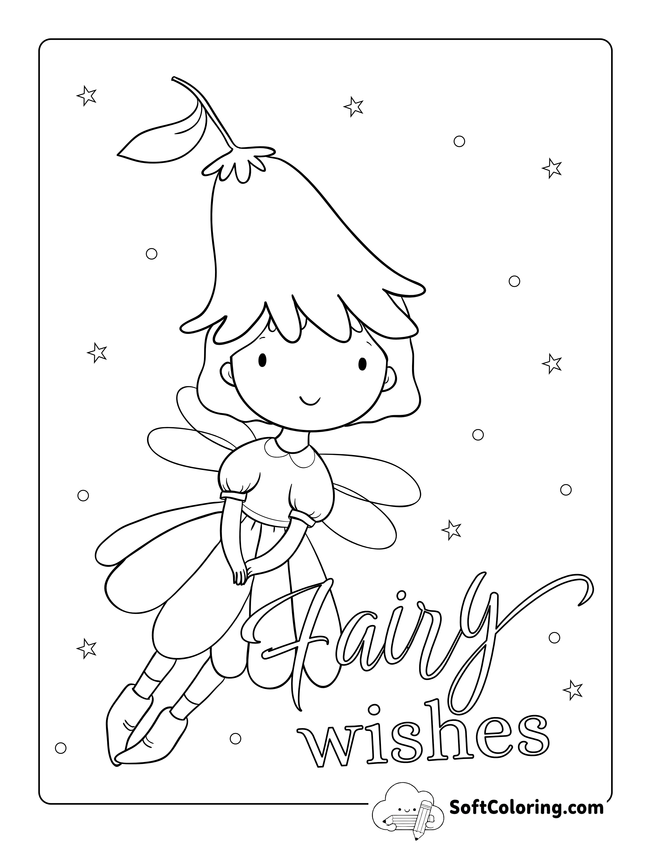 "Fairy Wishes" Fairy Template Printable