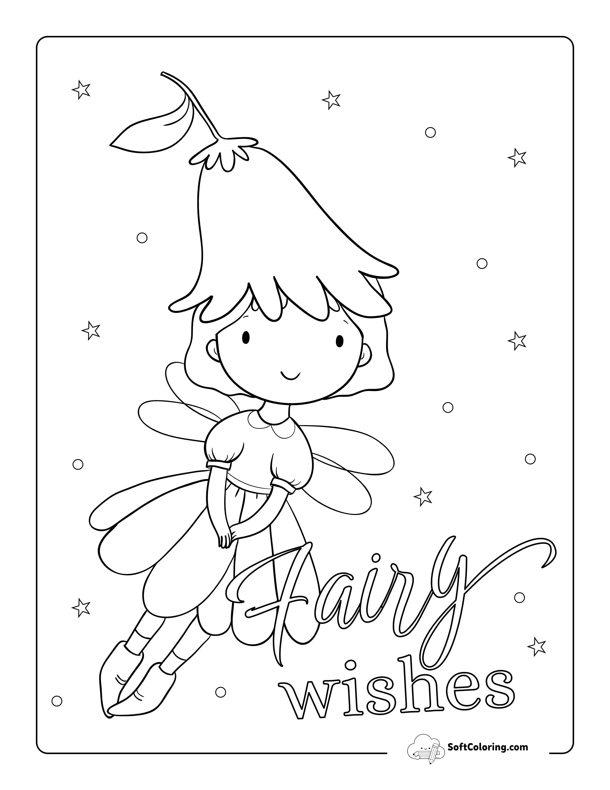 "Fairy Wishes" Fairy Template Printable