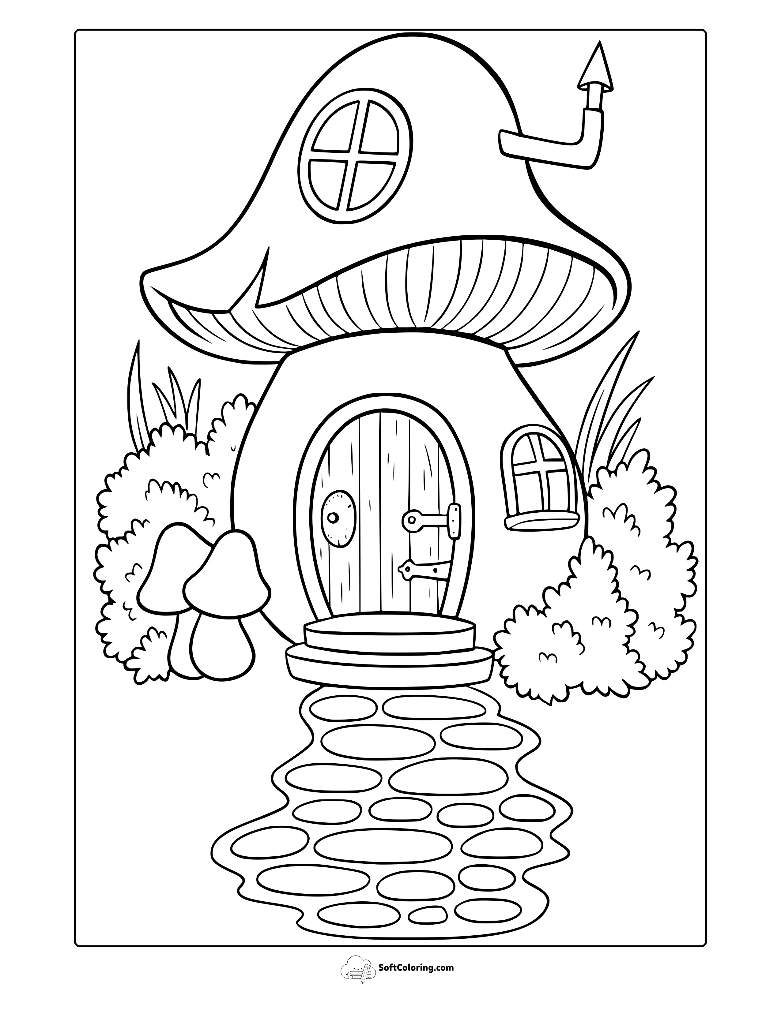 Fairy House Coloring Page