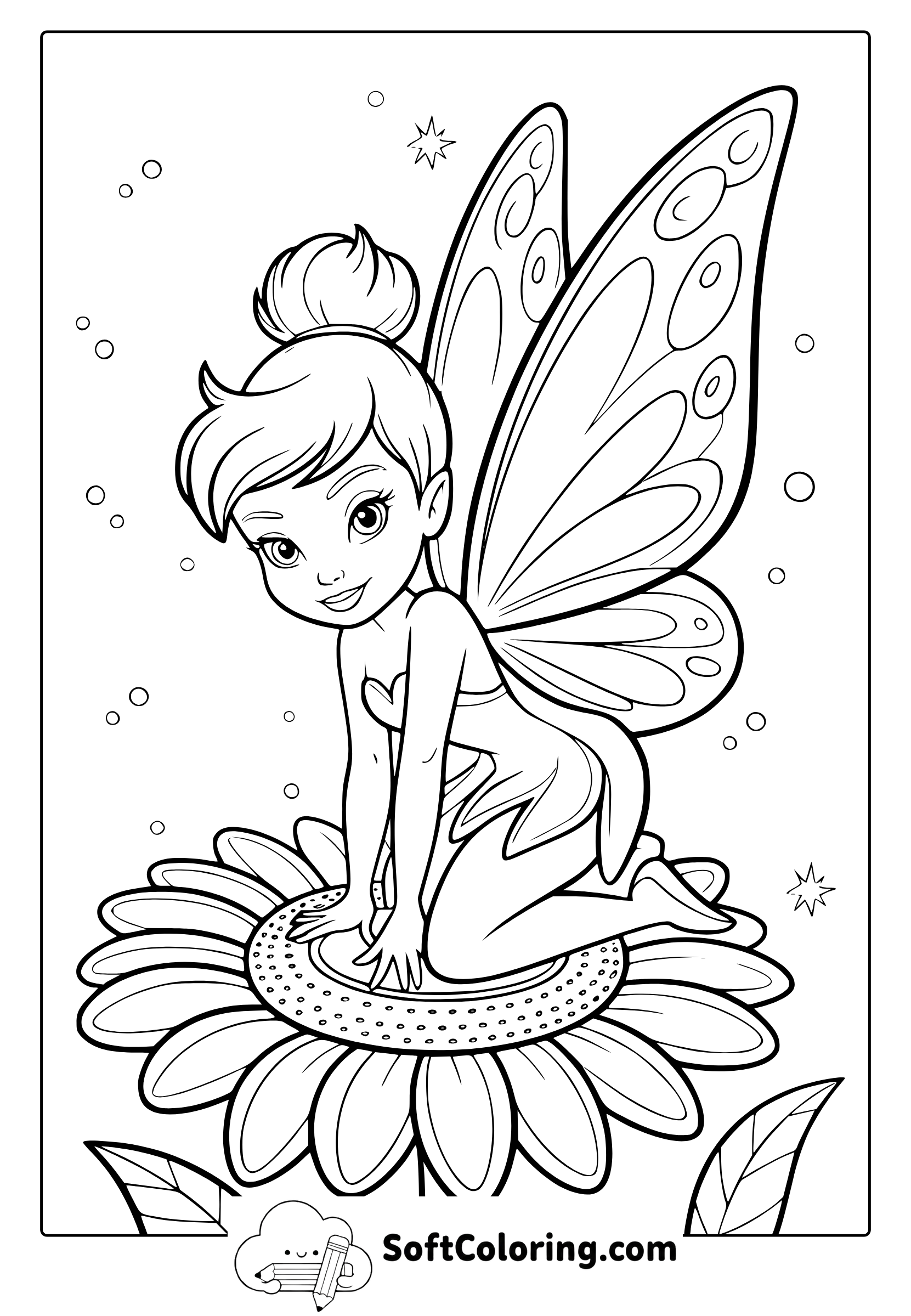 fairy tinkerbell coloring page