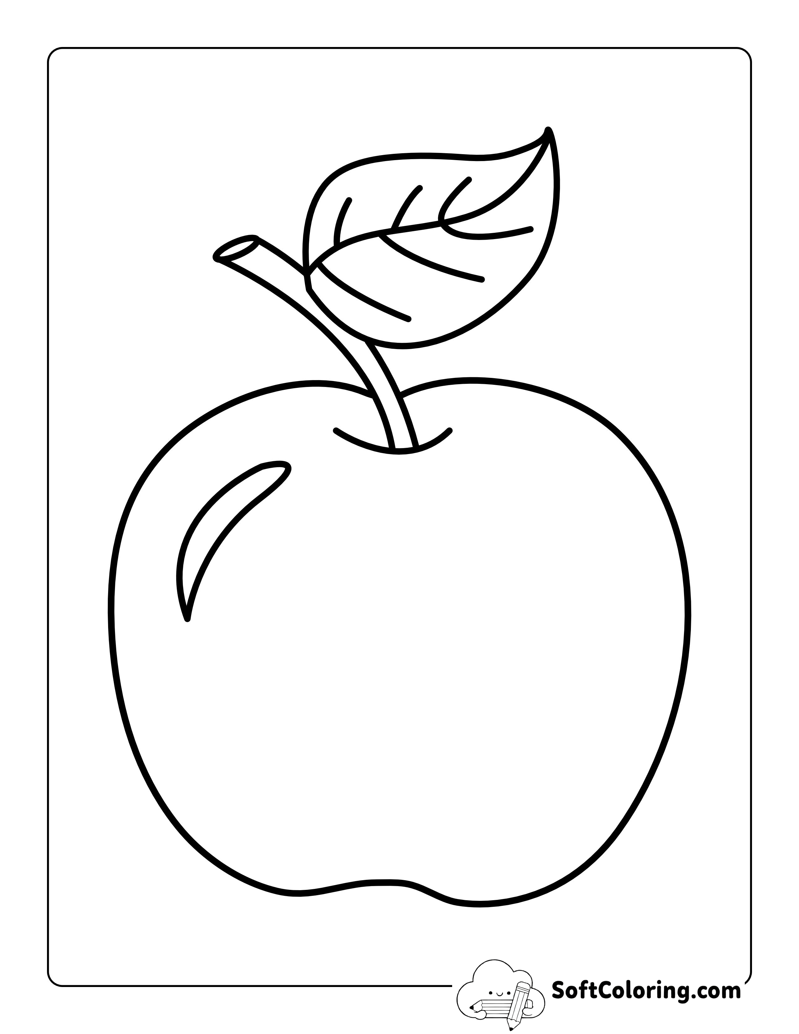 Easy Apple Food Coloring Page