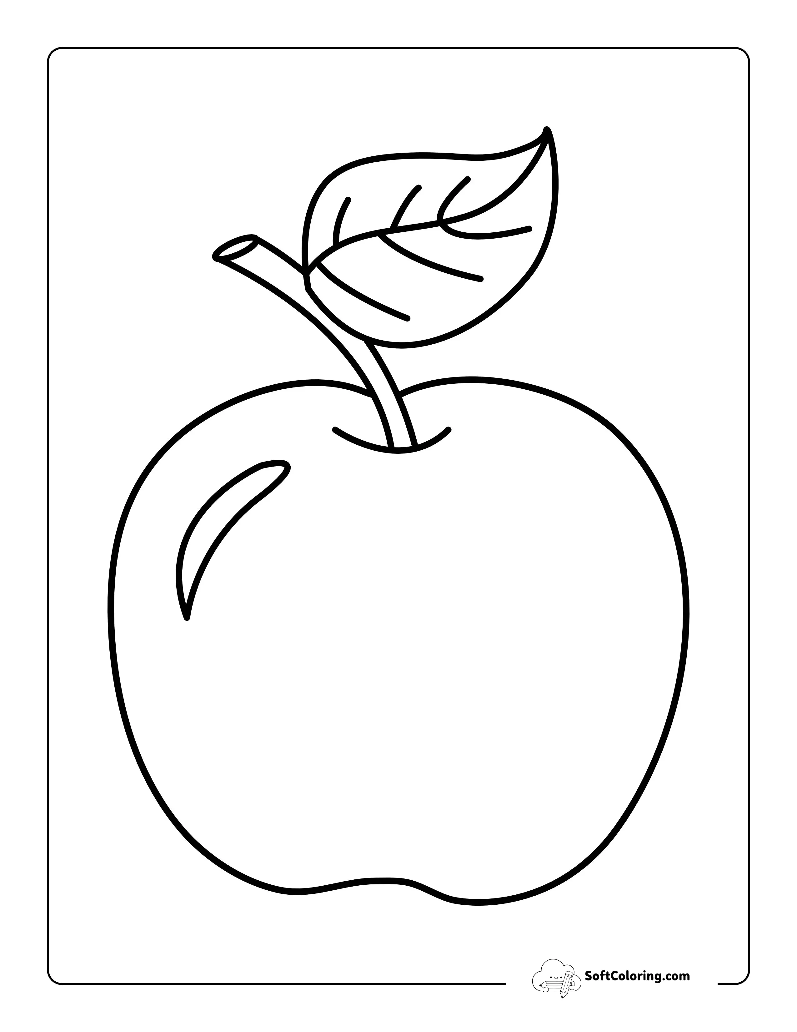 Easy Apple Food Coloring Page