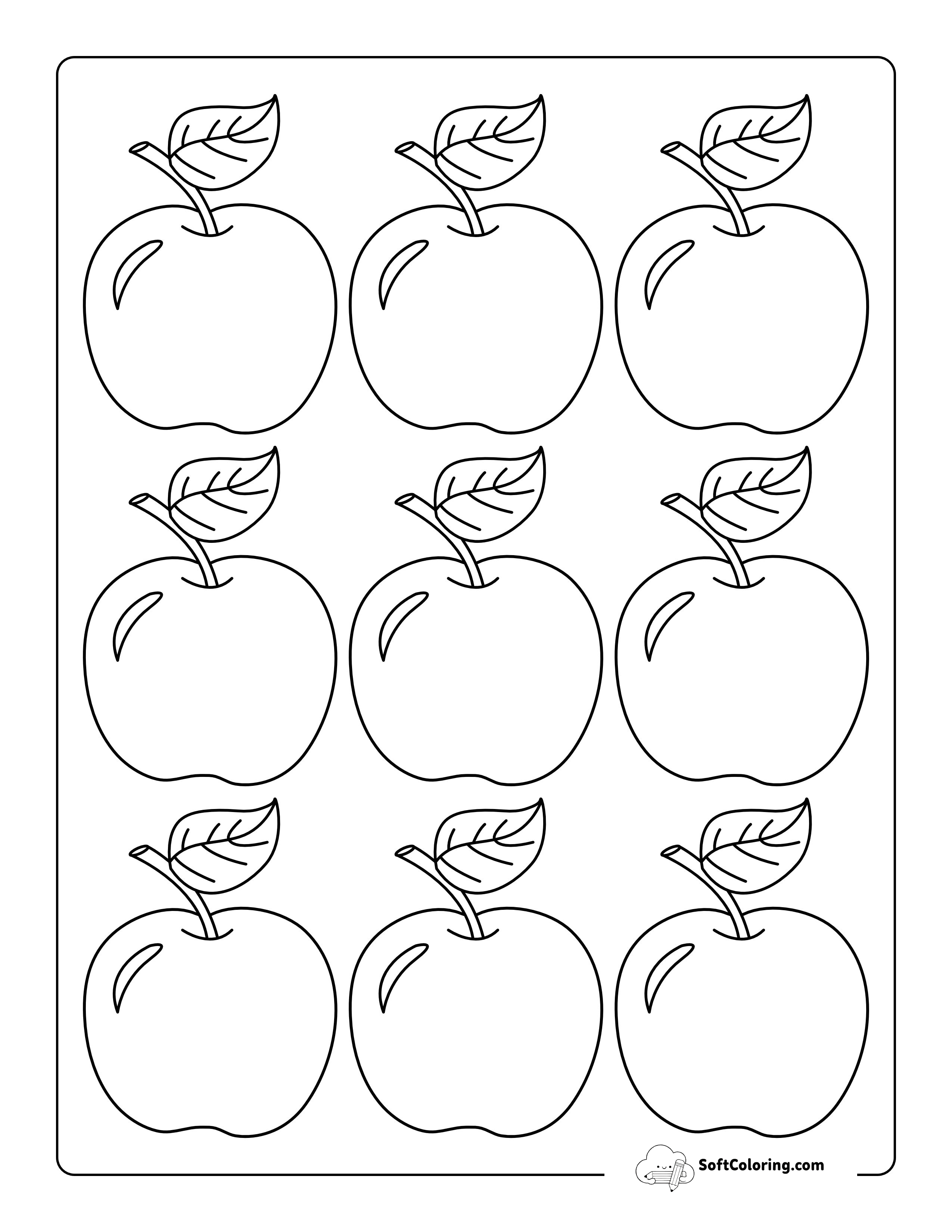 Apple Printable Template - Small