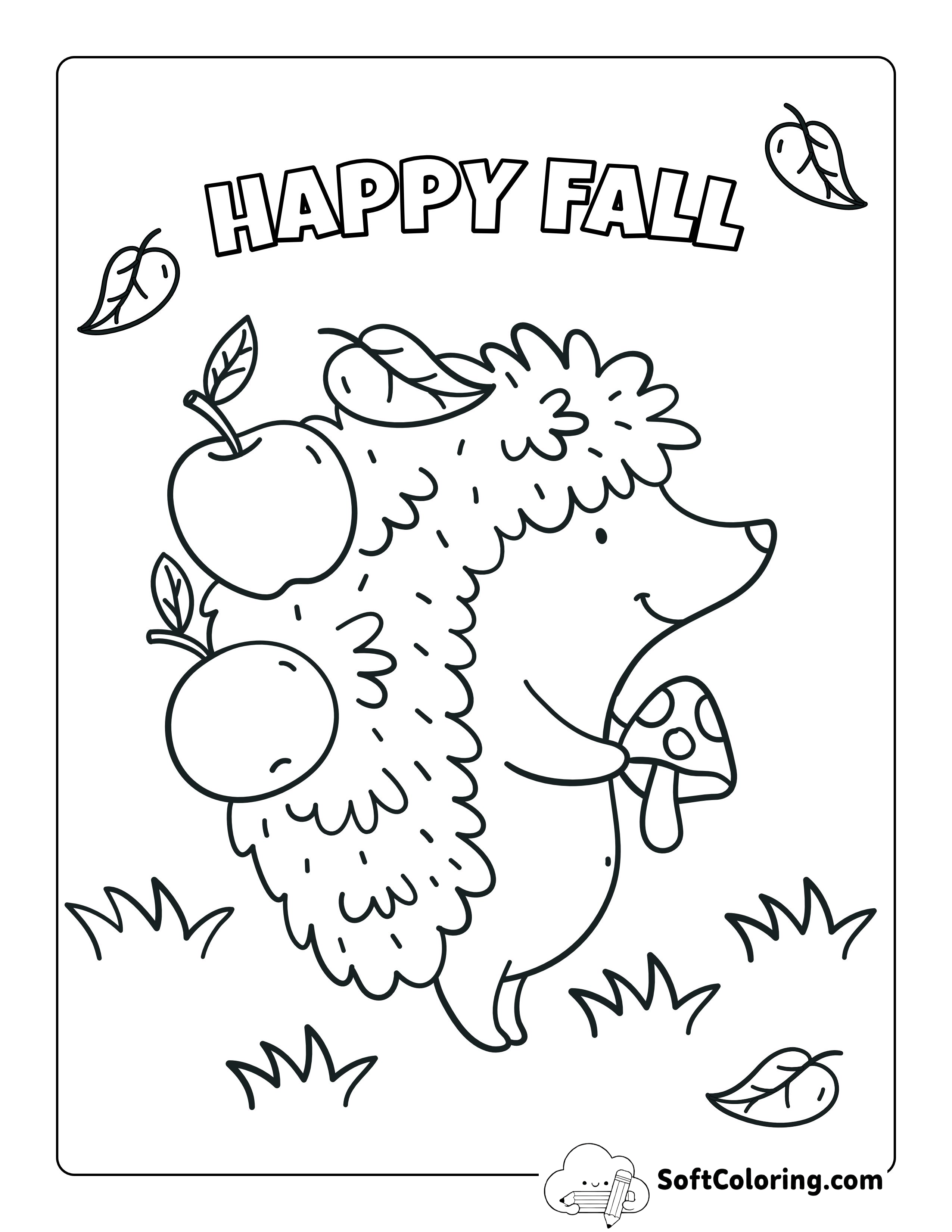 Hedgehog Coloring Page for Preschoolers
