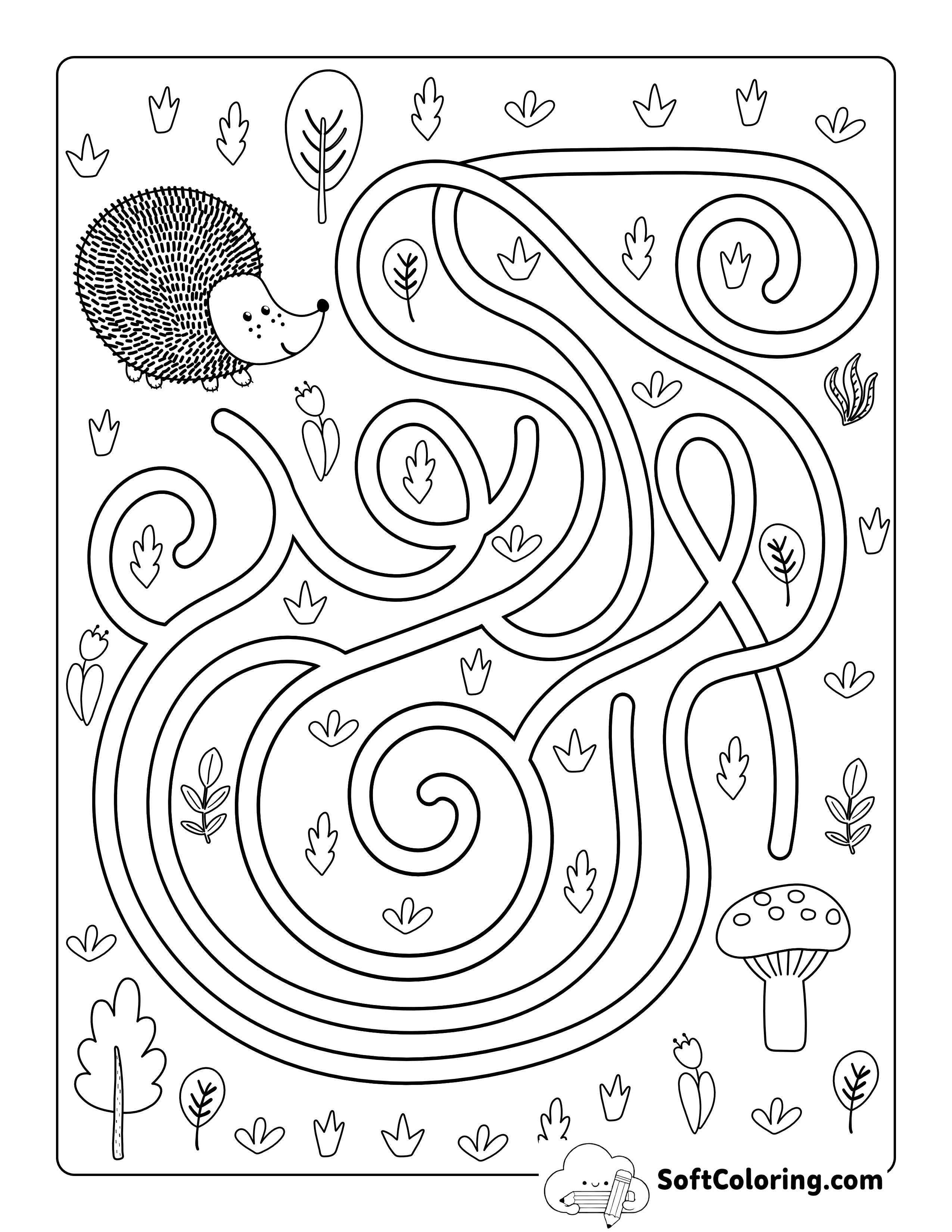 Find The Mushroom Fall Activity Maze