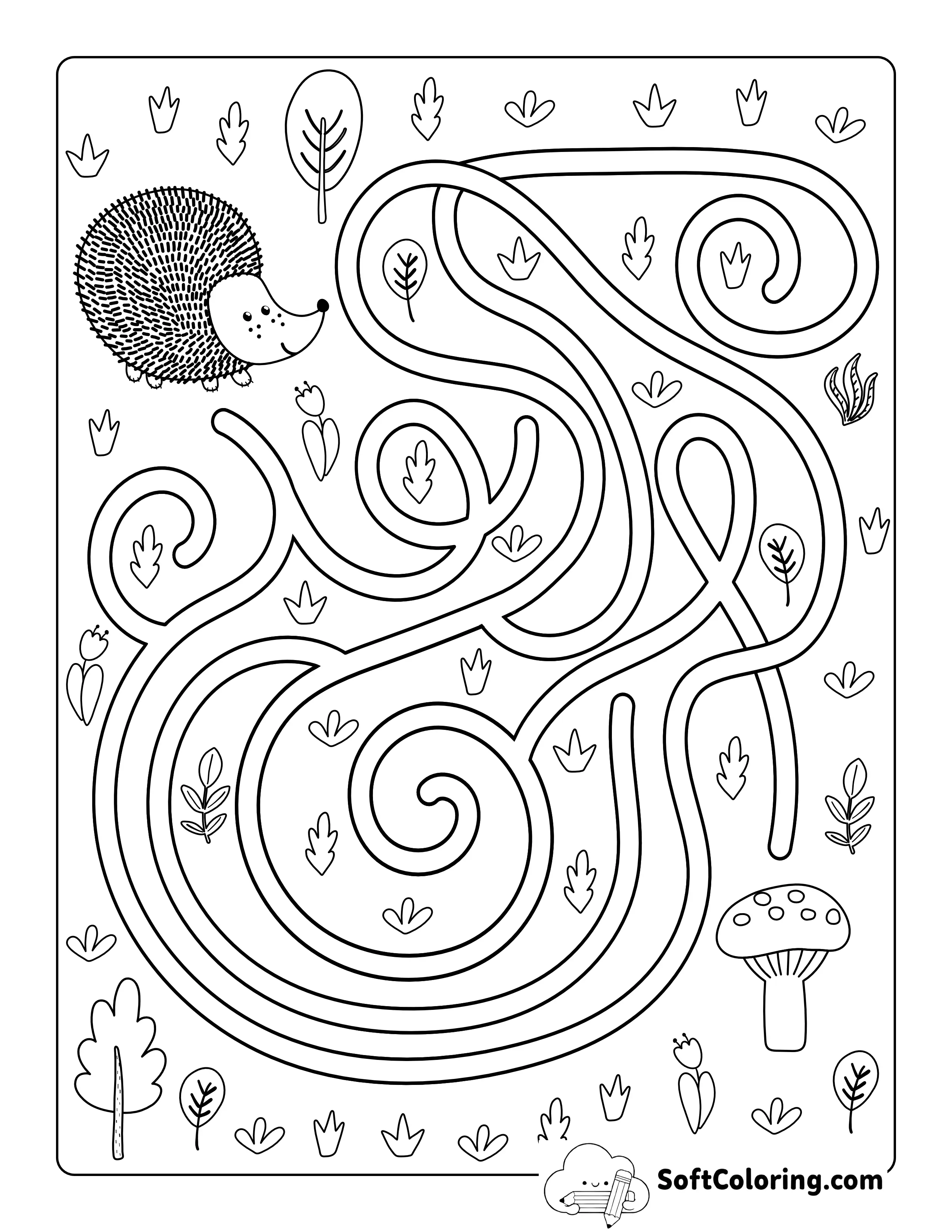 Find The Mushroom Fall Activity Maze