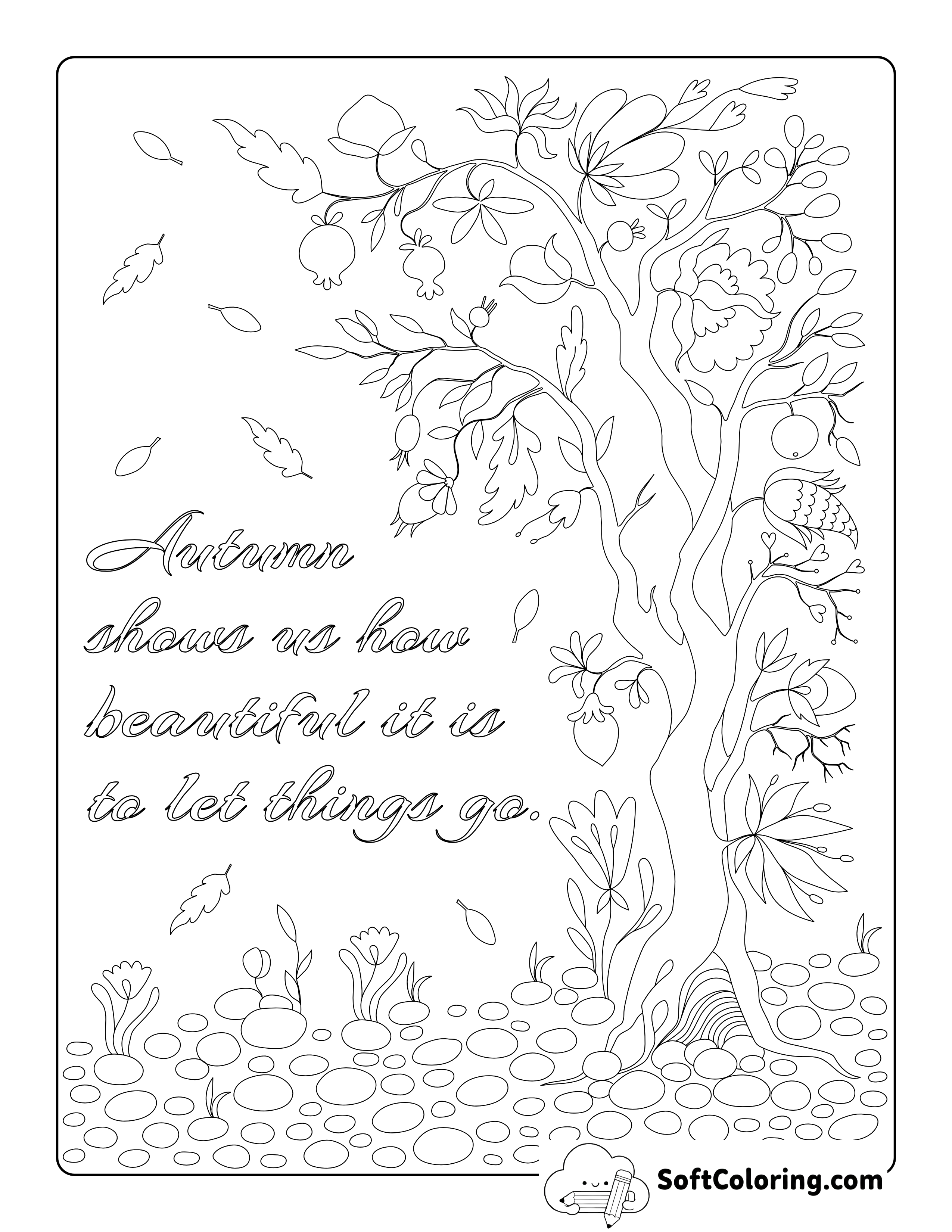 "Autumn Shows Us How Beautiful It Is To Let Things Go" Printable
