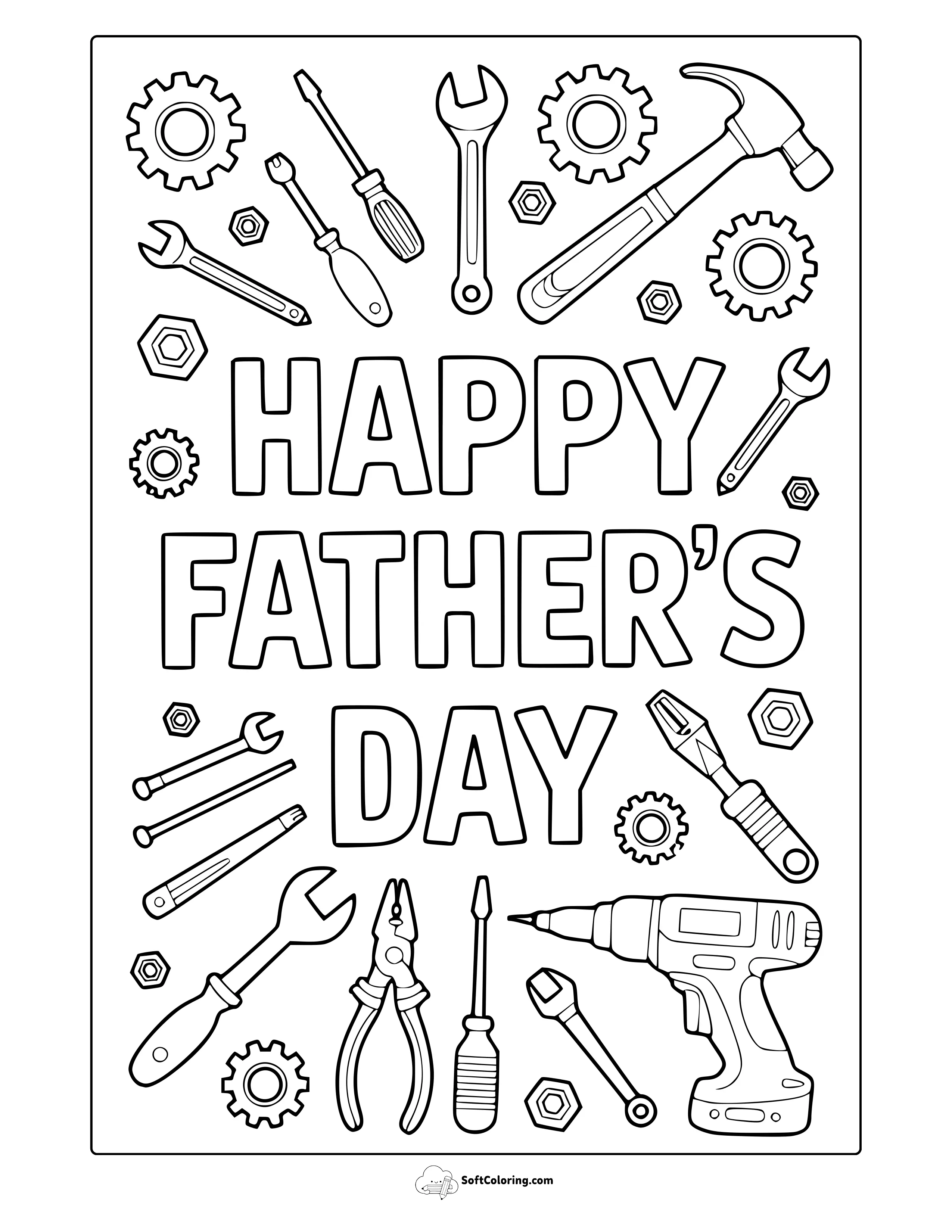Father’s Day Coloring Page