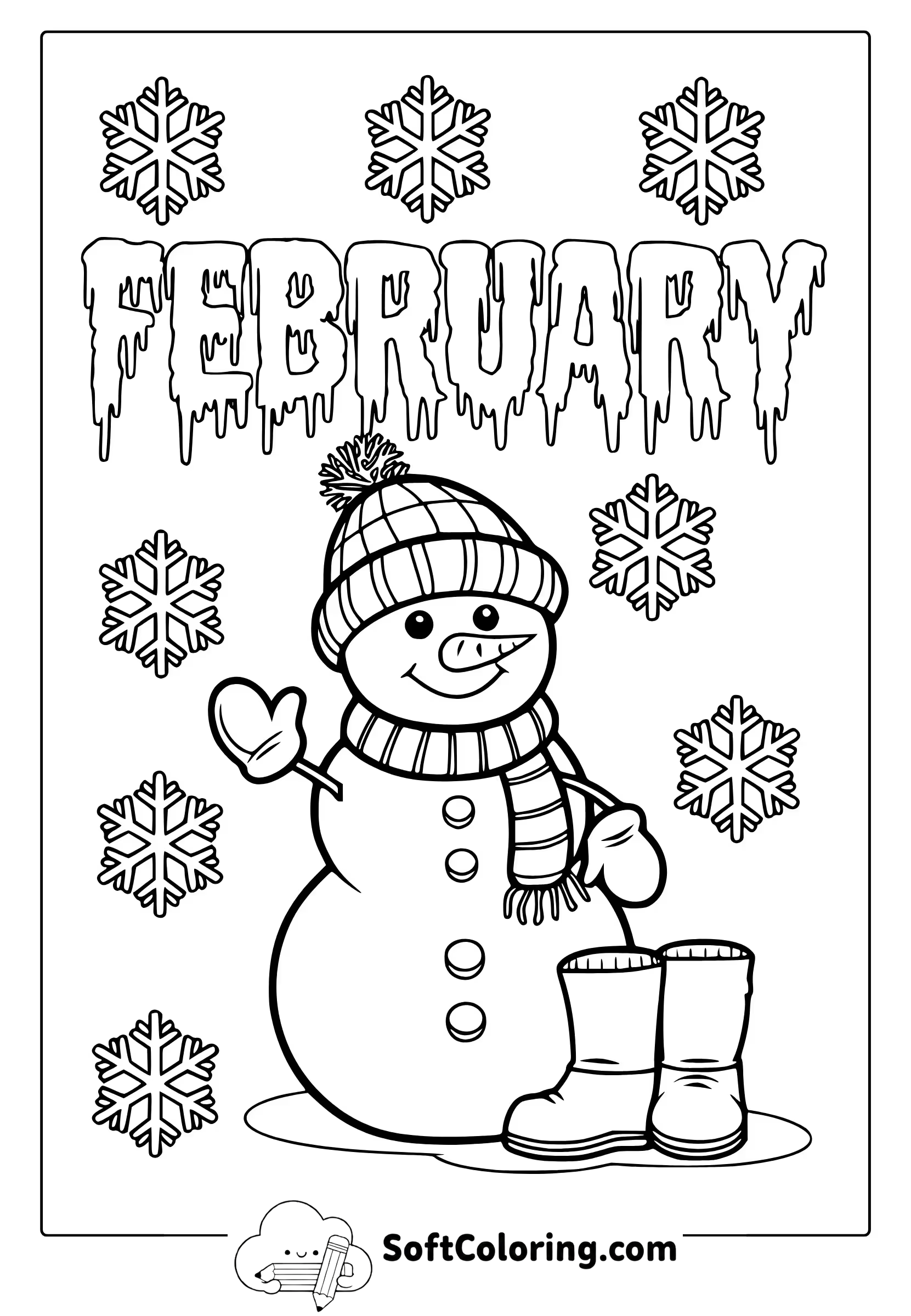february coloring page