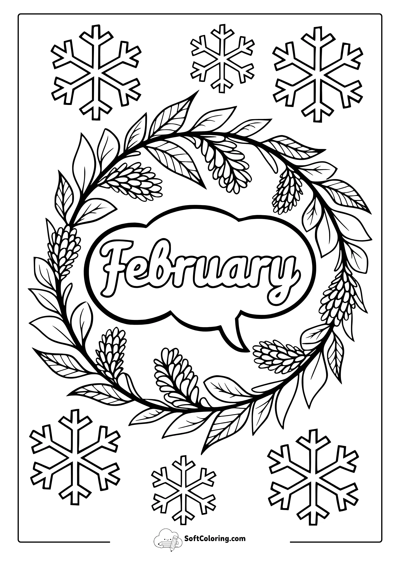 February Coloring Pages For Adults
