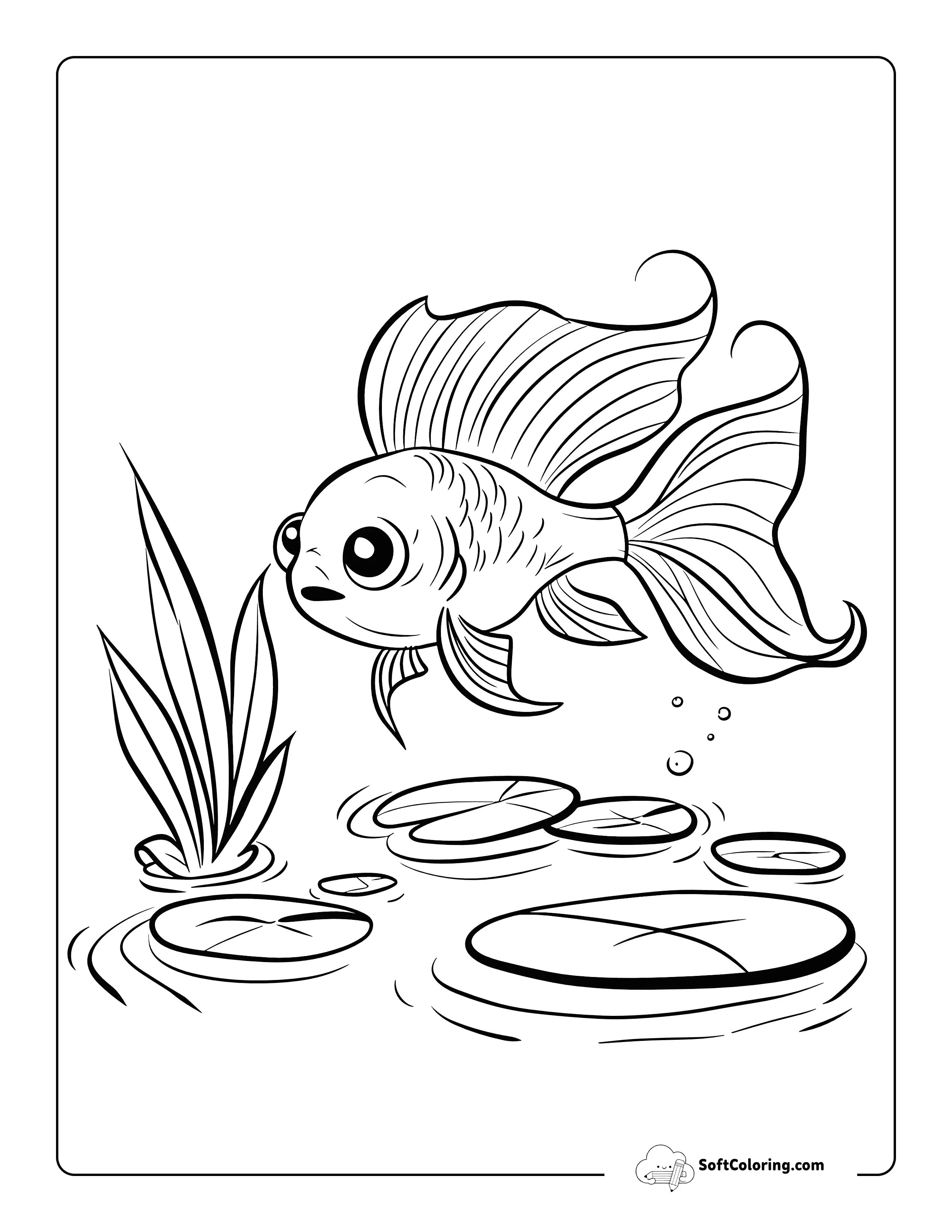 Betta Fish Coloring Page