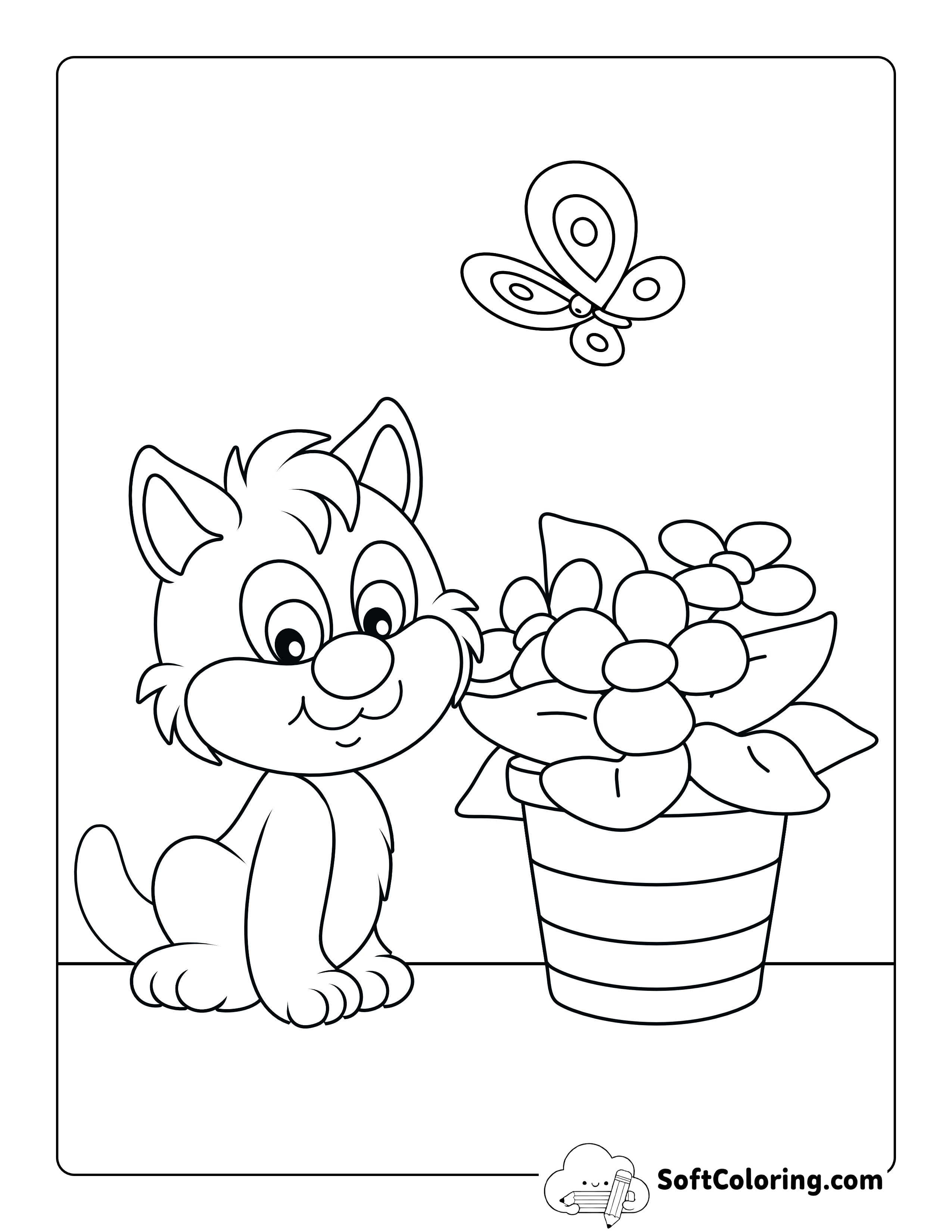 Flower Coloring Sheet for Kids